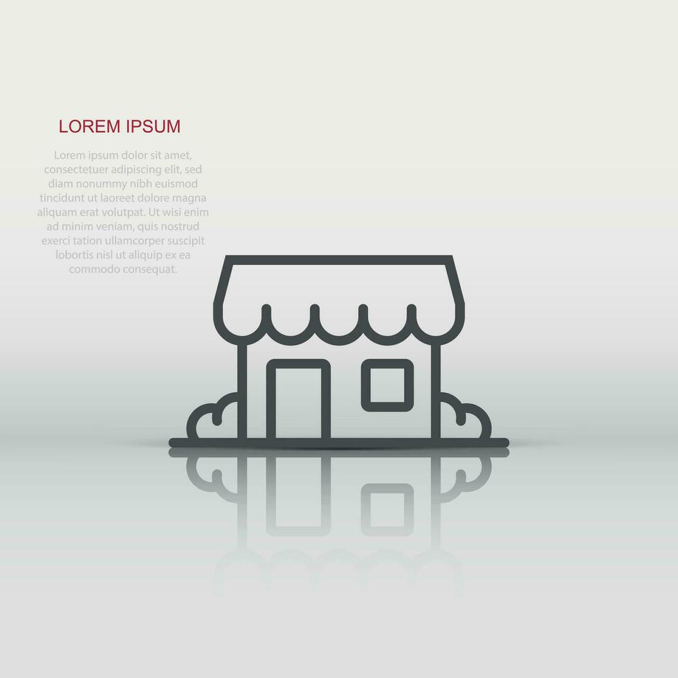 Building icon in flat style. Home vector illustration on white isolated background. House business concept.