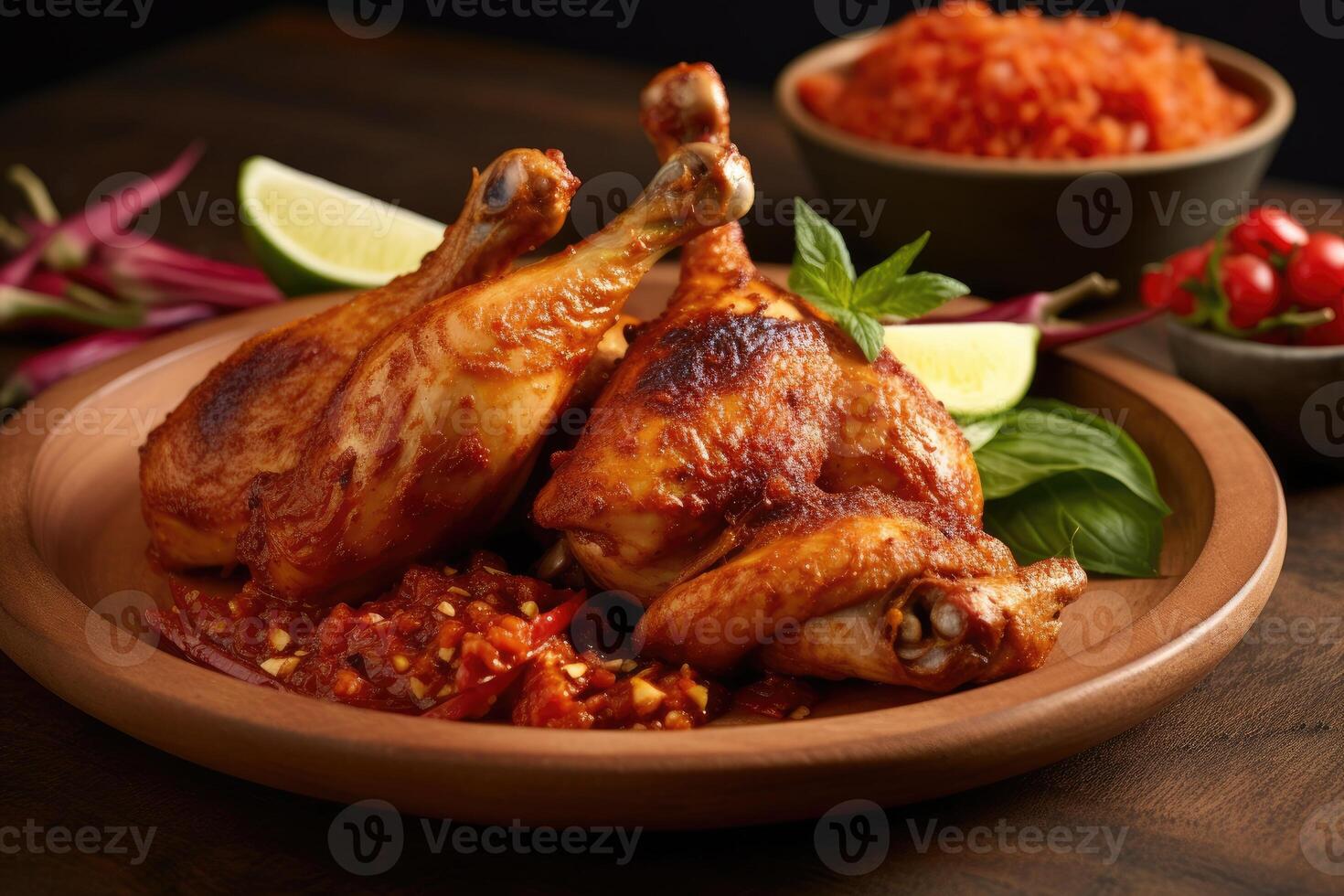 valores foto de opor ayam comida comida fotografía estudio ai generado