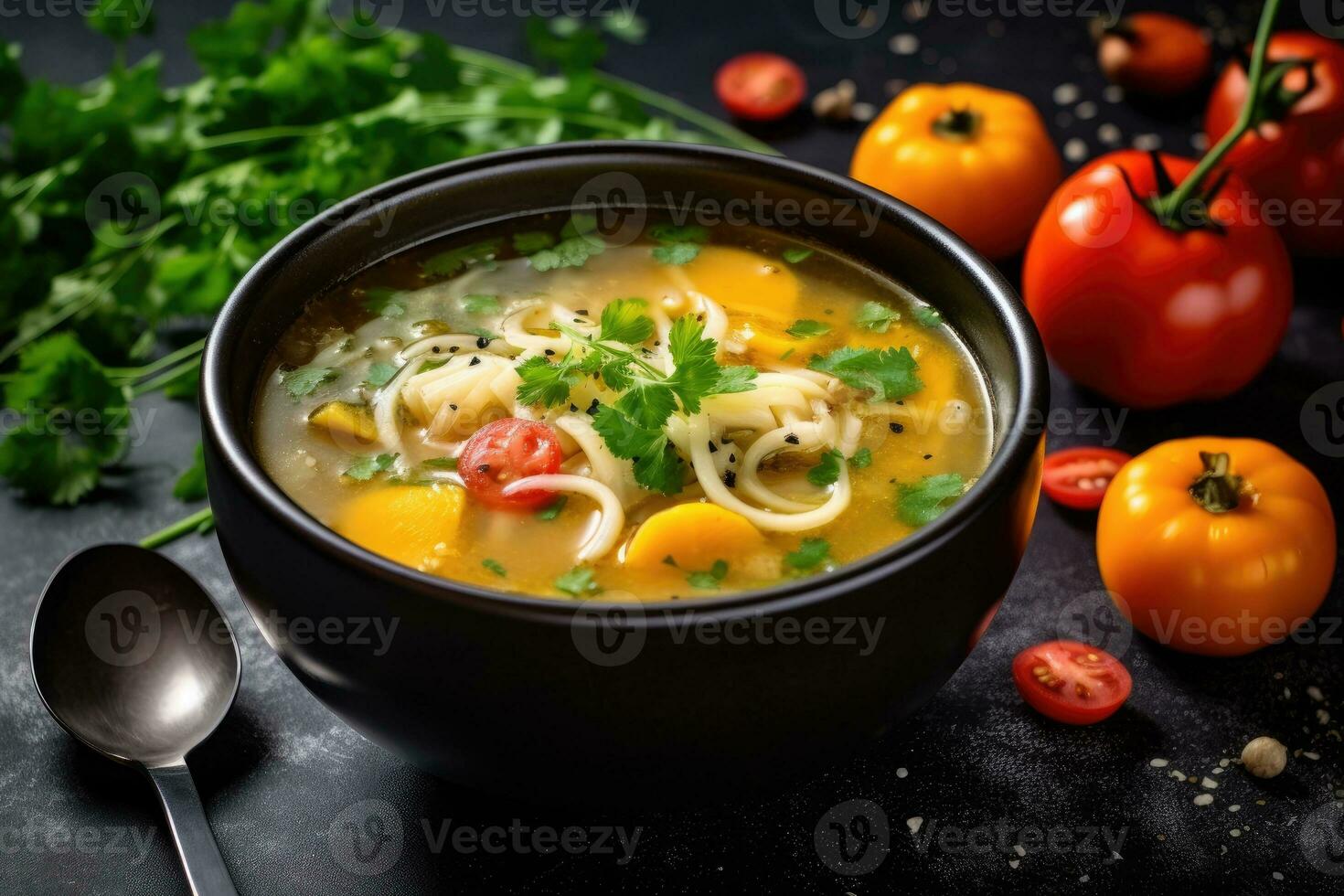 vegetarian soup Food Photography AI Generated photo