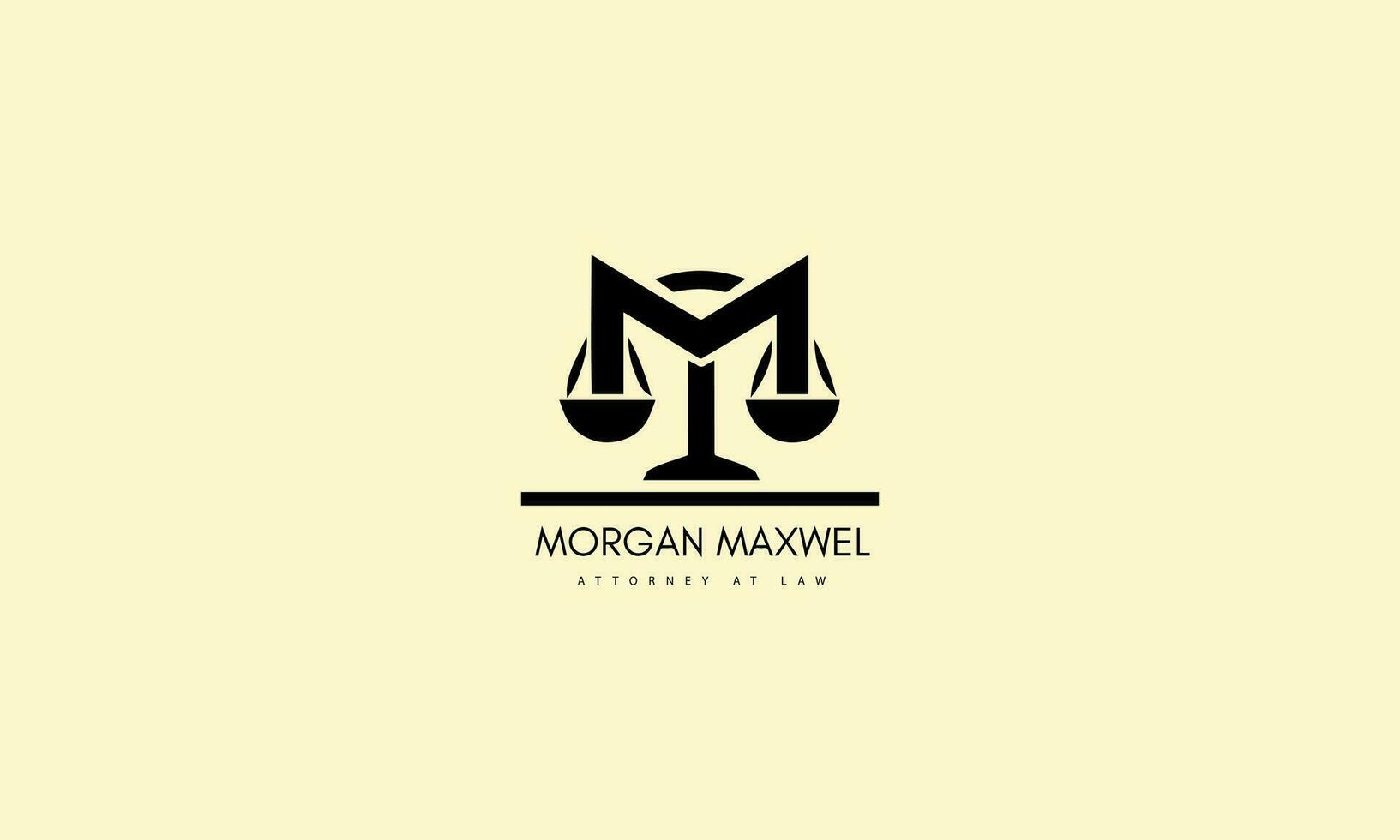 Letter m law logo design vector illustration