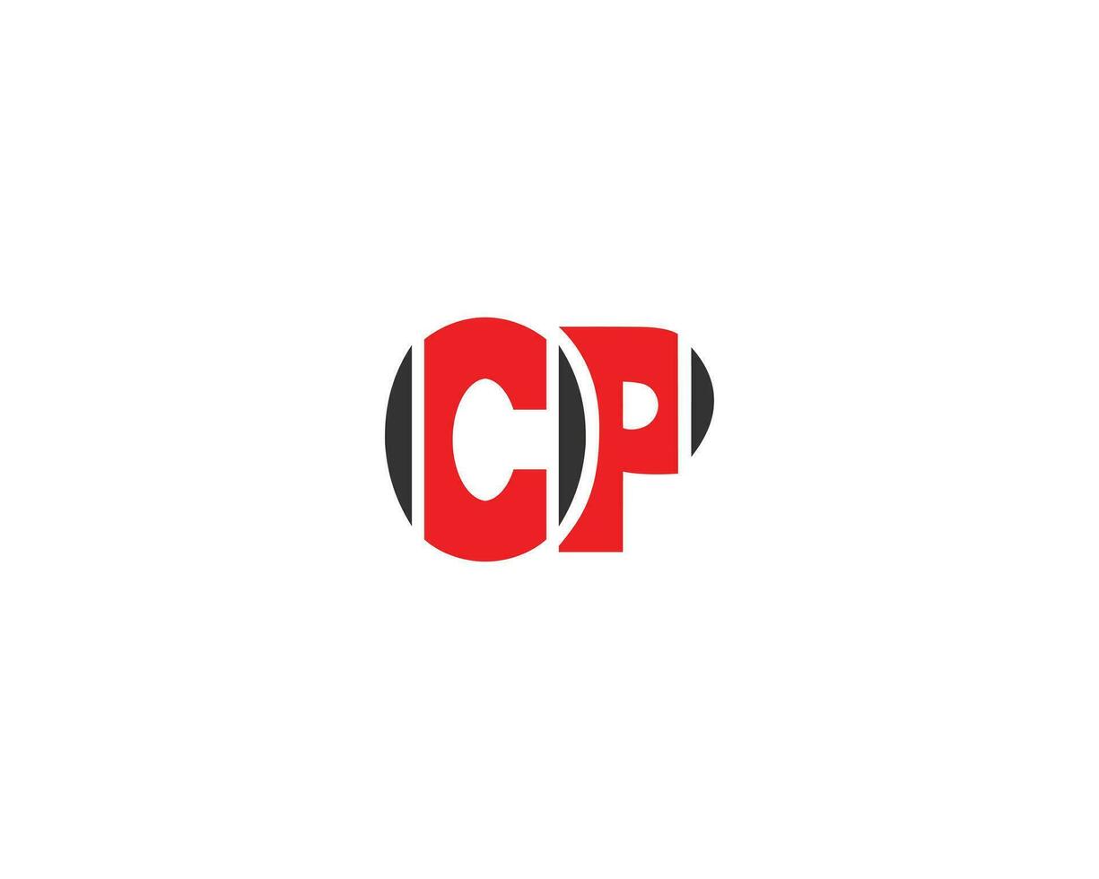 Initial CP Letter Logo Design Modern Vector Icon Template.