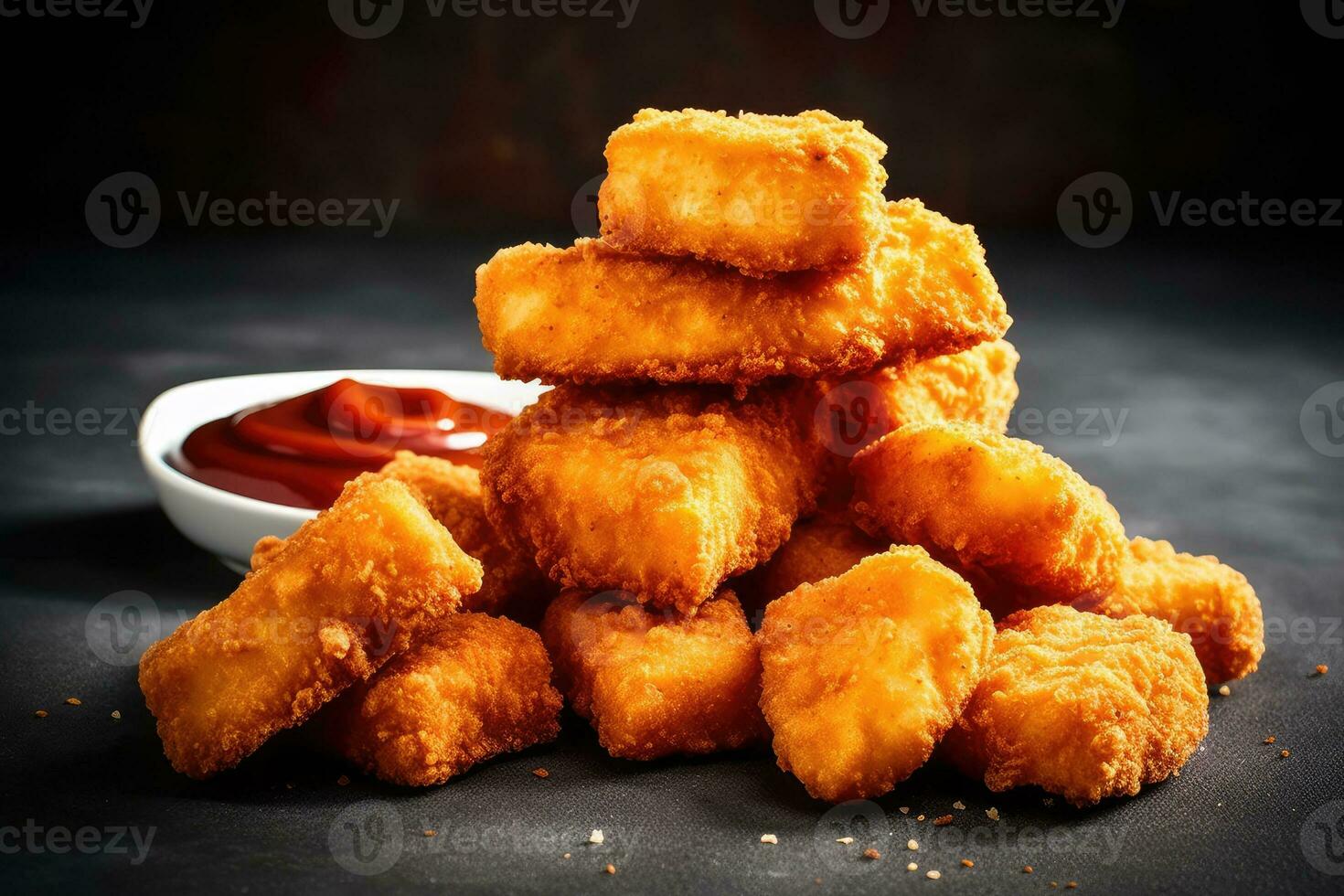 stock photo of chicken nugget food photography AI Generated