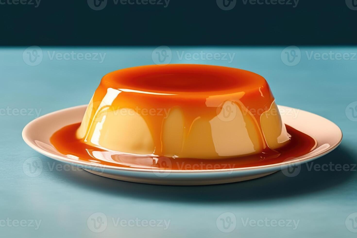 stock photo of french crme caramel food photography