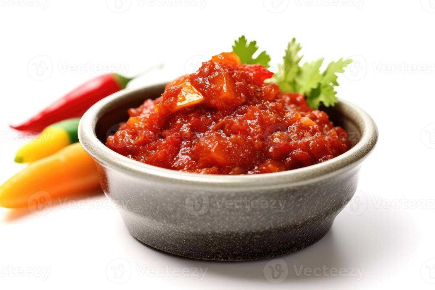 stock photo of sambal food photography isolated white background