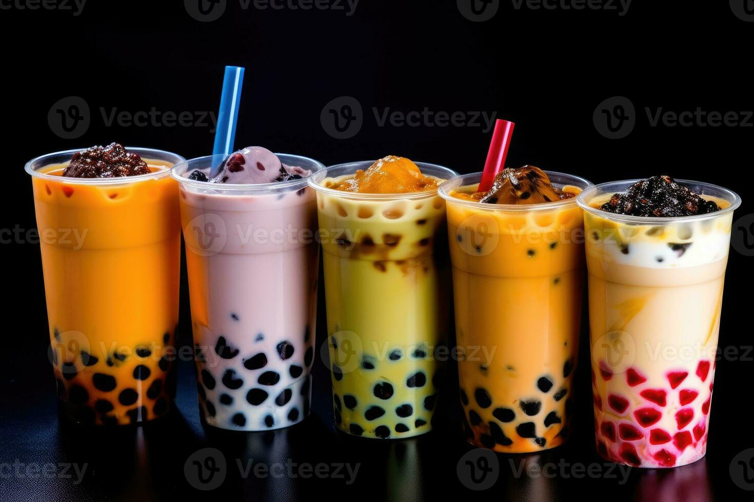 stock photo of bubble tea food photography studio light AI Generated