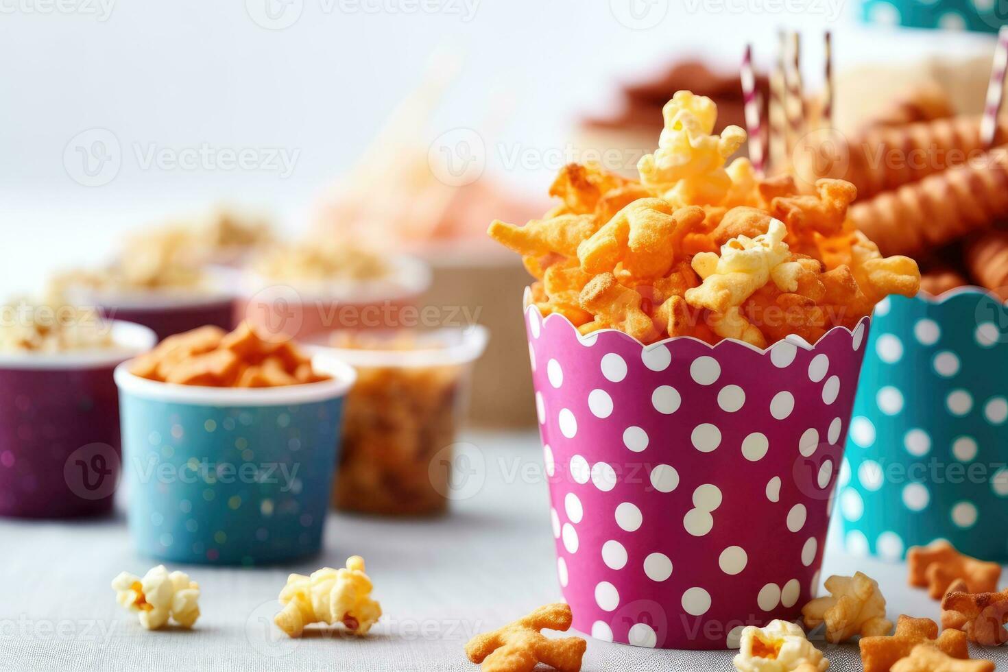 birthday party snack Food Photography AI Generated photo