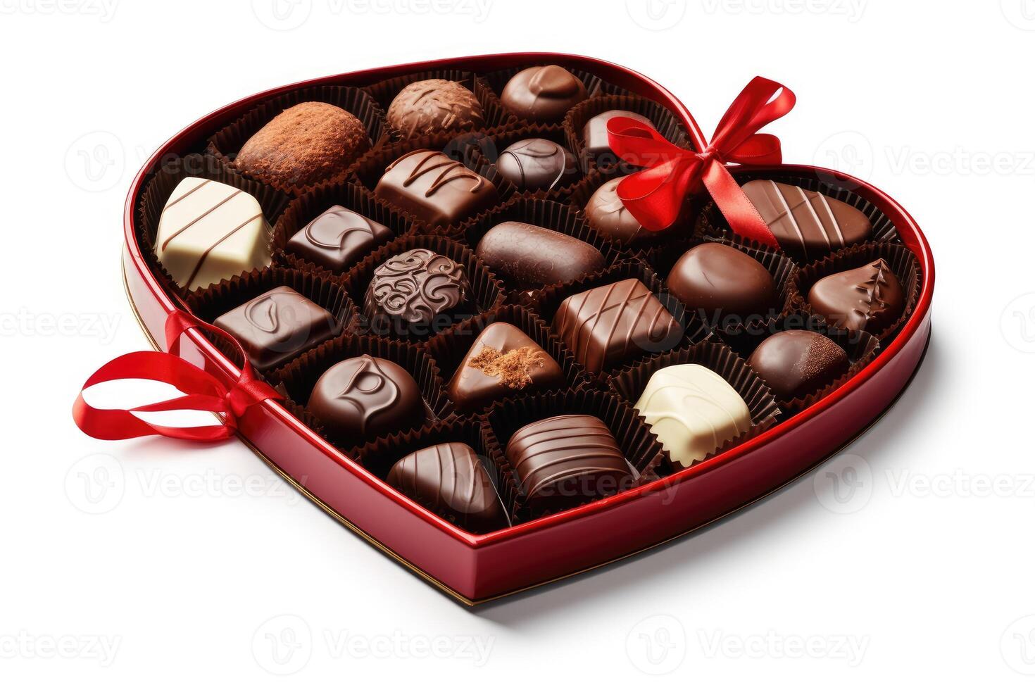 chocolate box white isolated background Food Photography photo