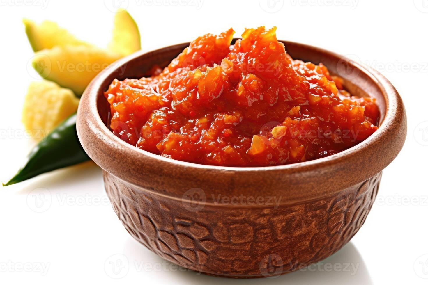 stock photo of sambal food photography isolated white background