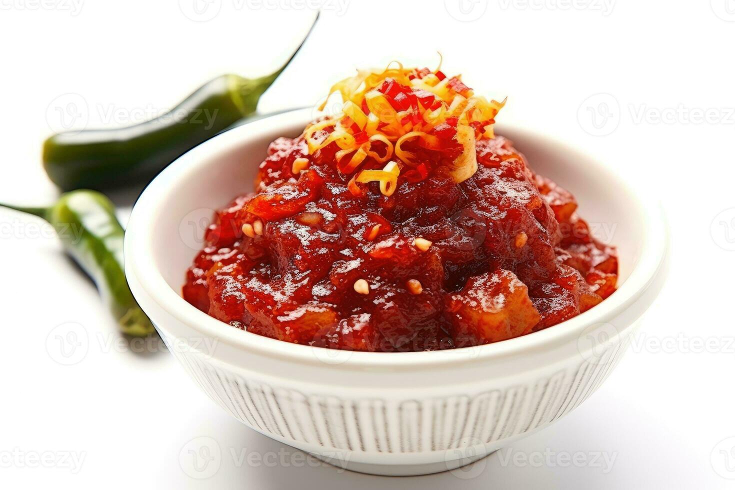 stock photo of sambal food photography isolated white background AI Generated