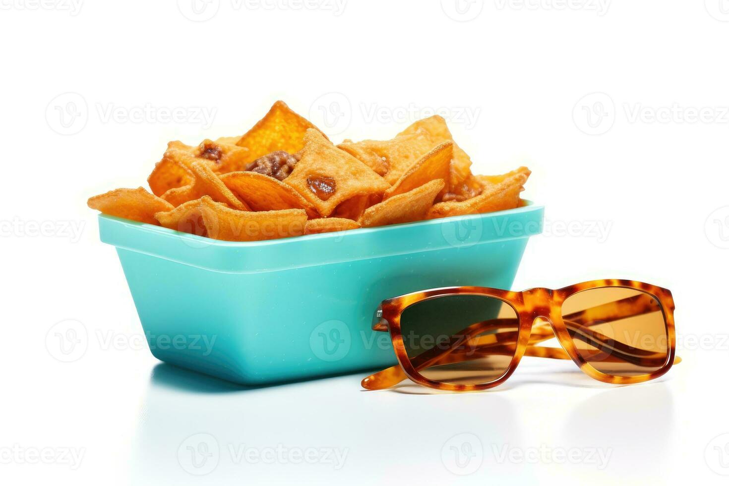 pool party snack white isolated background Food Photography AI Generated photo