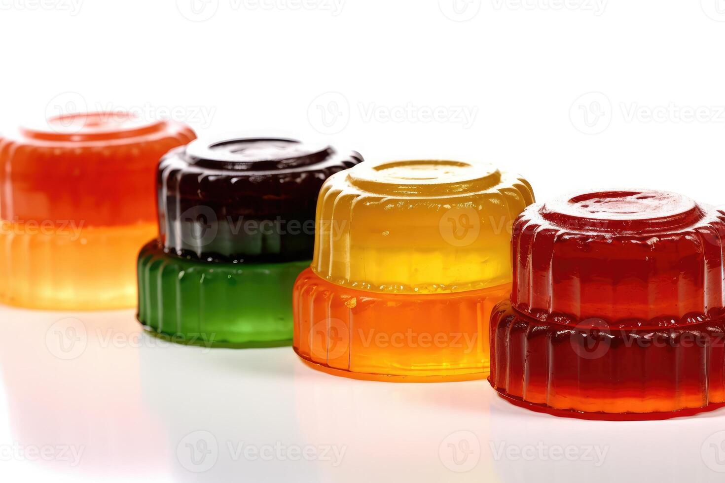 jelly white isolated background Food Photography AI Generated photo