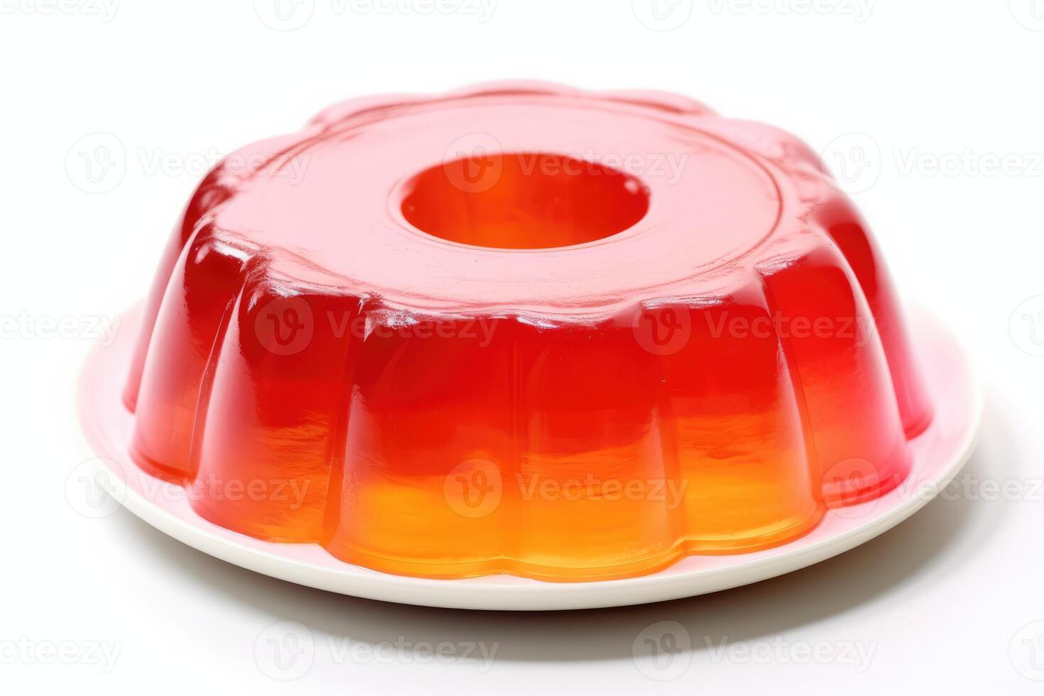 jelly white isolated background Food Photography AI Generated photo