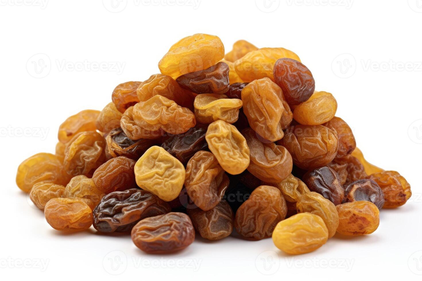 raisins white isolated background Food Photography AI Generated photo