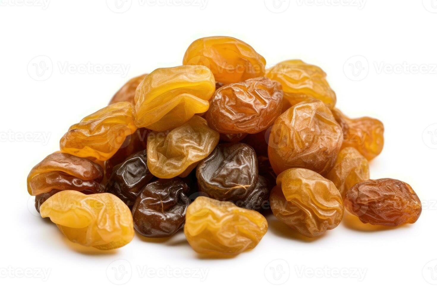 raisins white isolated background Food Photography AI Generated photo