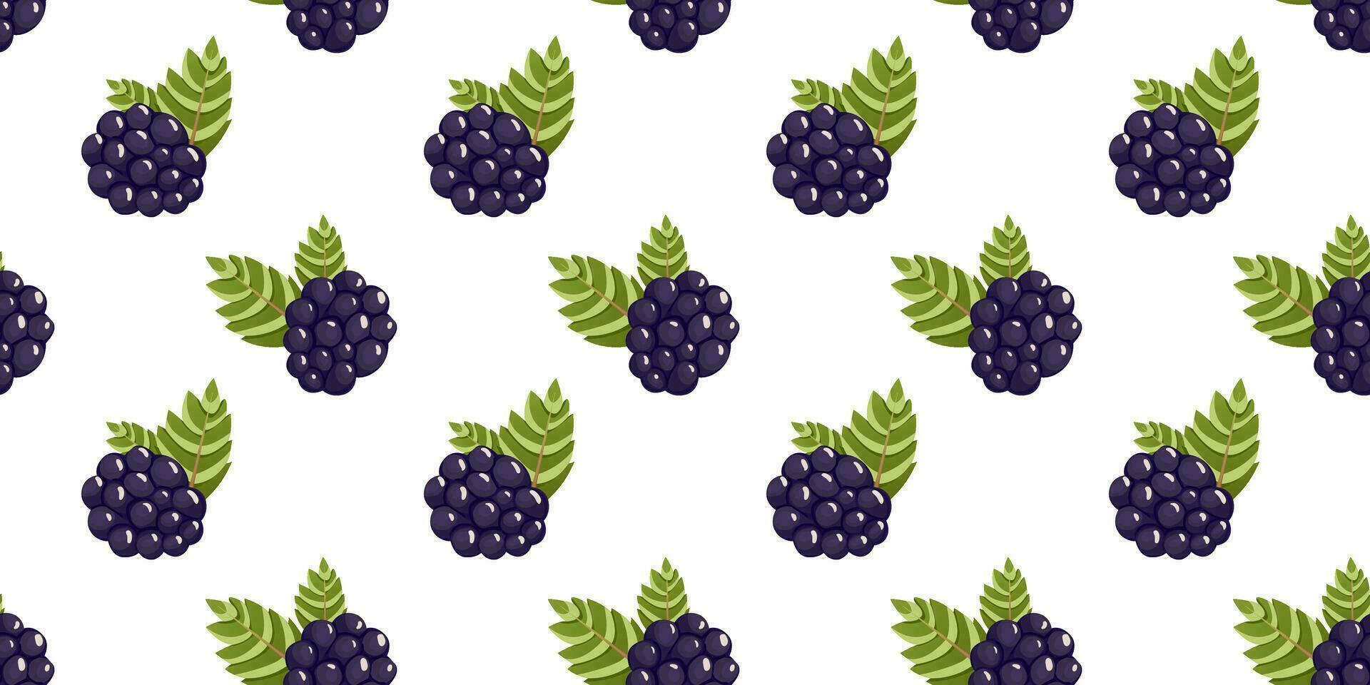 Blackberry seamless pattern. Vector. Can be used to create appealing and decorative designs for various products like wallpapers, fabric prints, packaging, or stationery with a fresh and summery vibe. vector