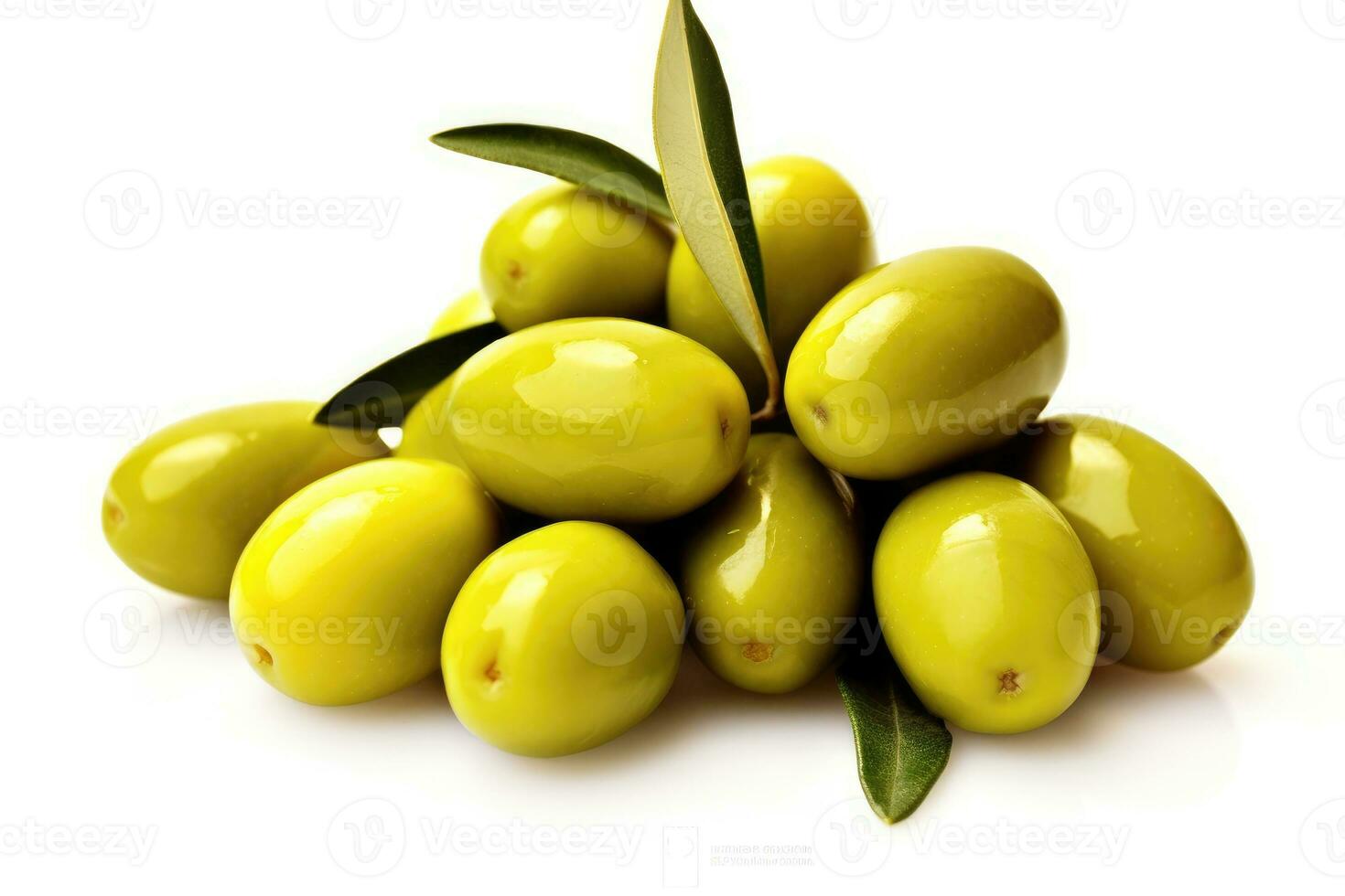 olive fruit white isolated background Food Photography AI Generated photo