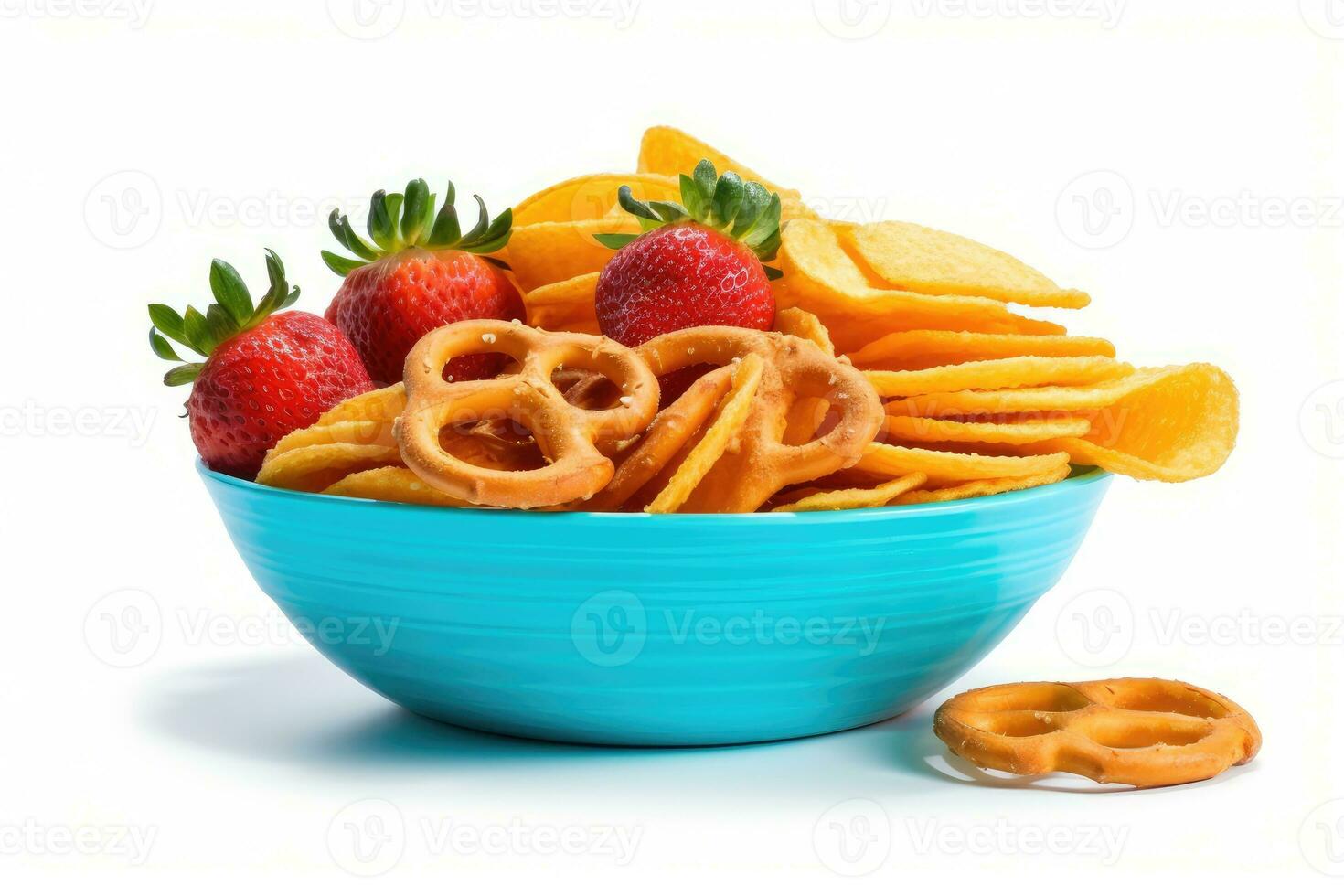 pool party snack white isolated background Food Photography AI Generated photo