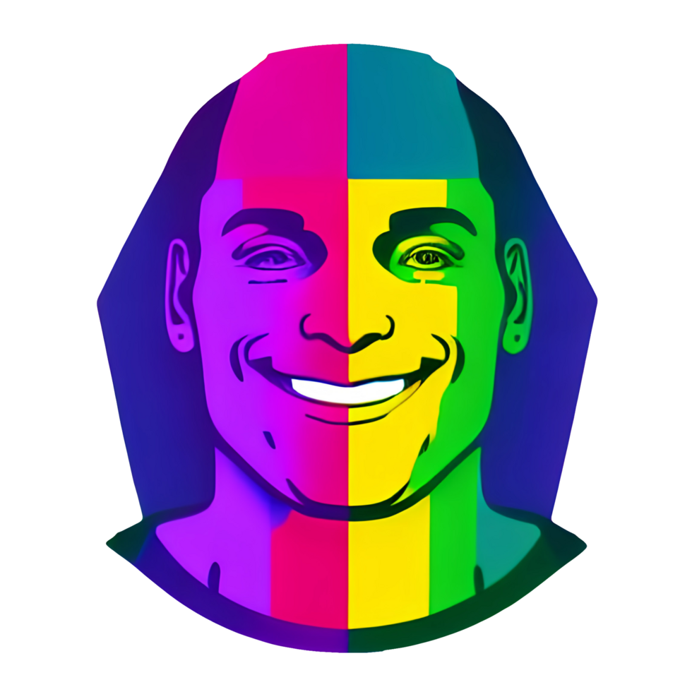 . A person wearing a pride flag png