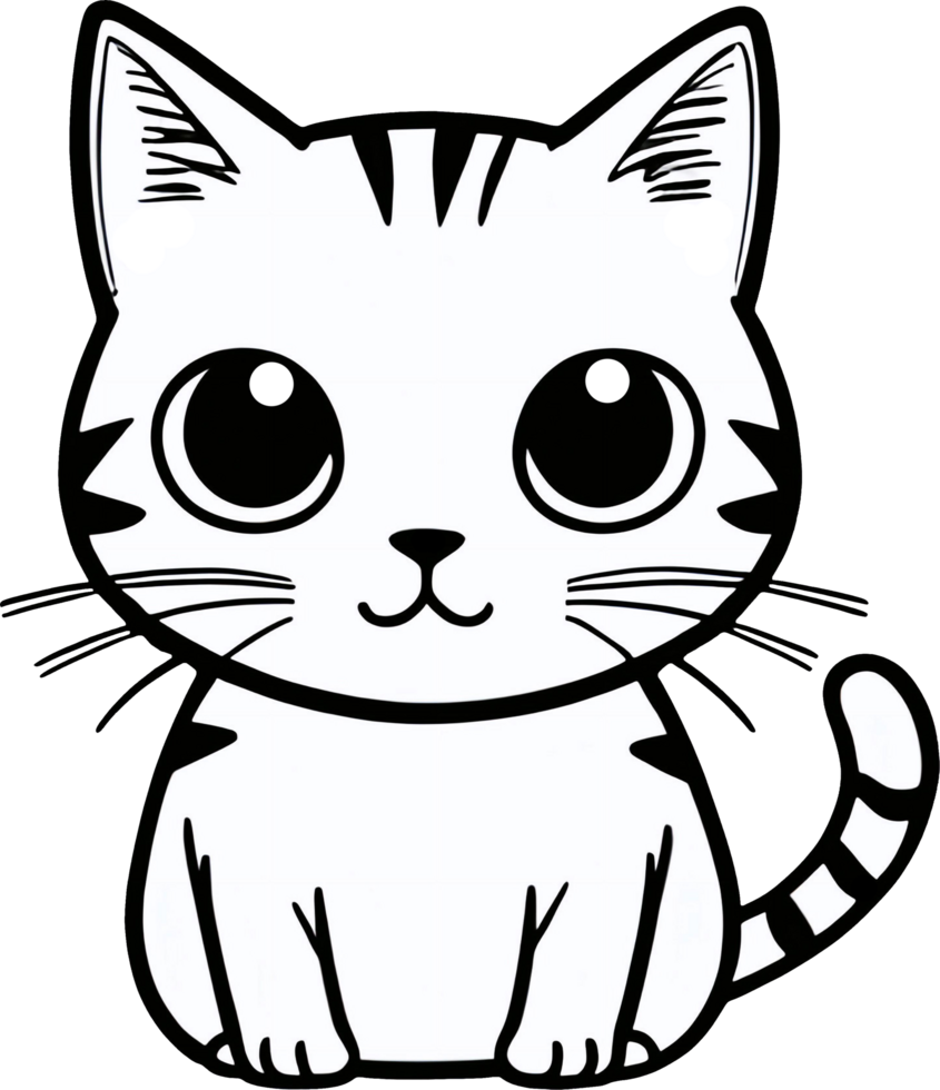 desenho de gato em estilo simples 8481033 PNG