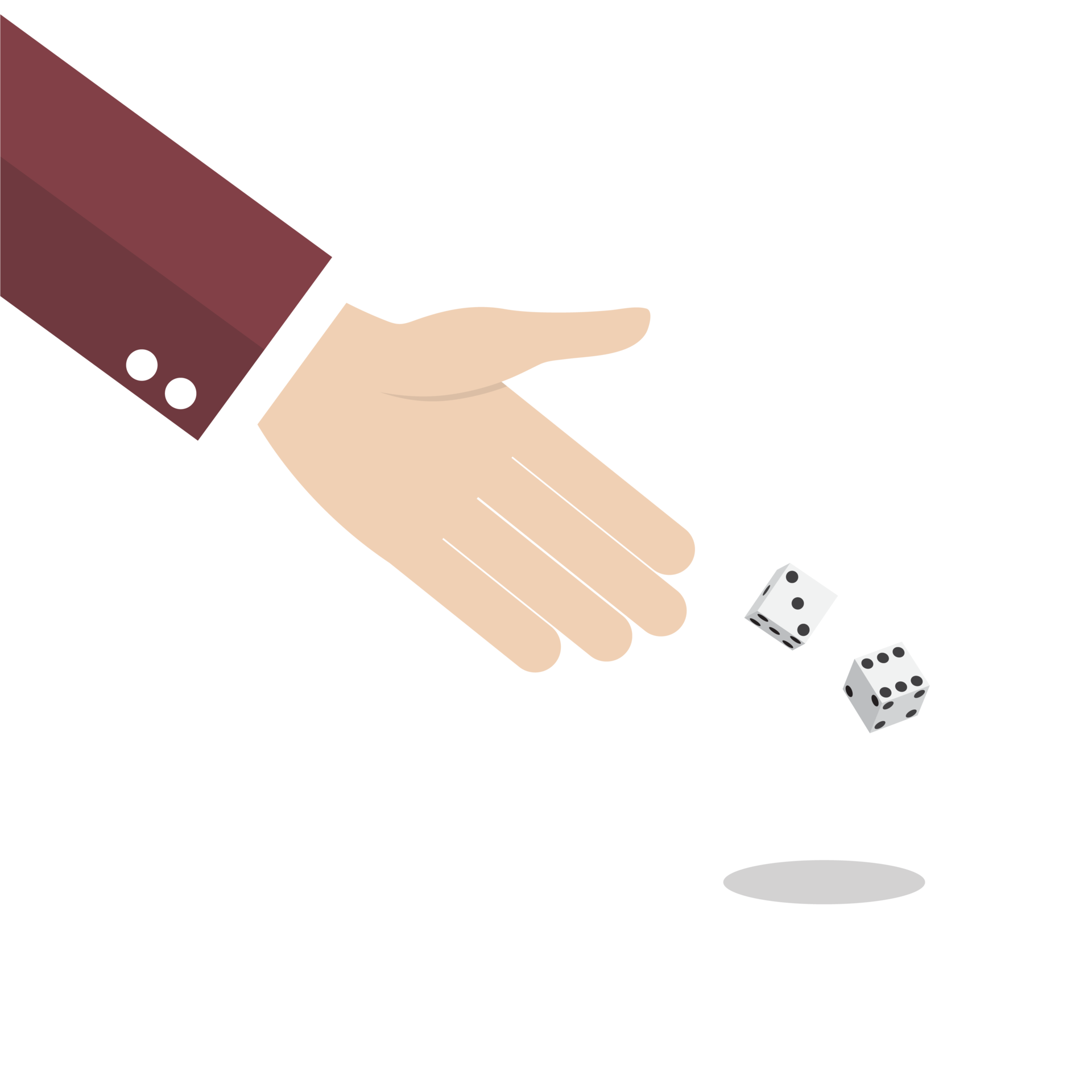 Businessman throwing dice 26565299 PNG