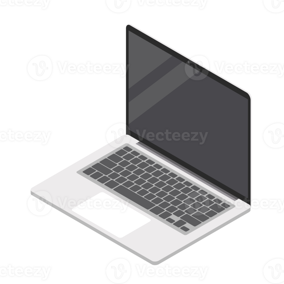 Laptop isometric view png