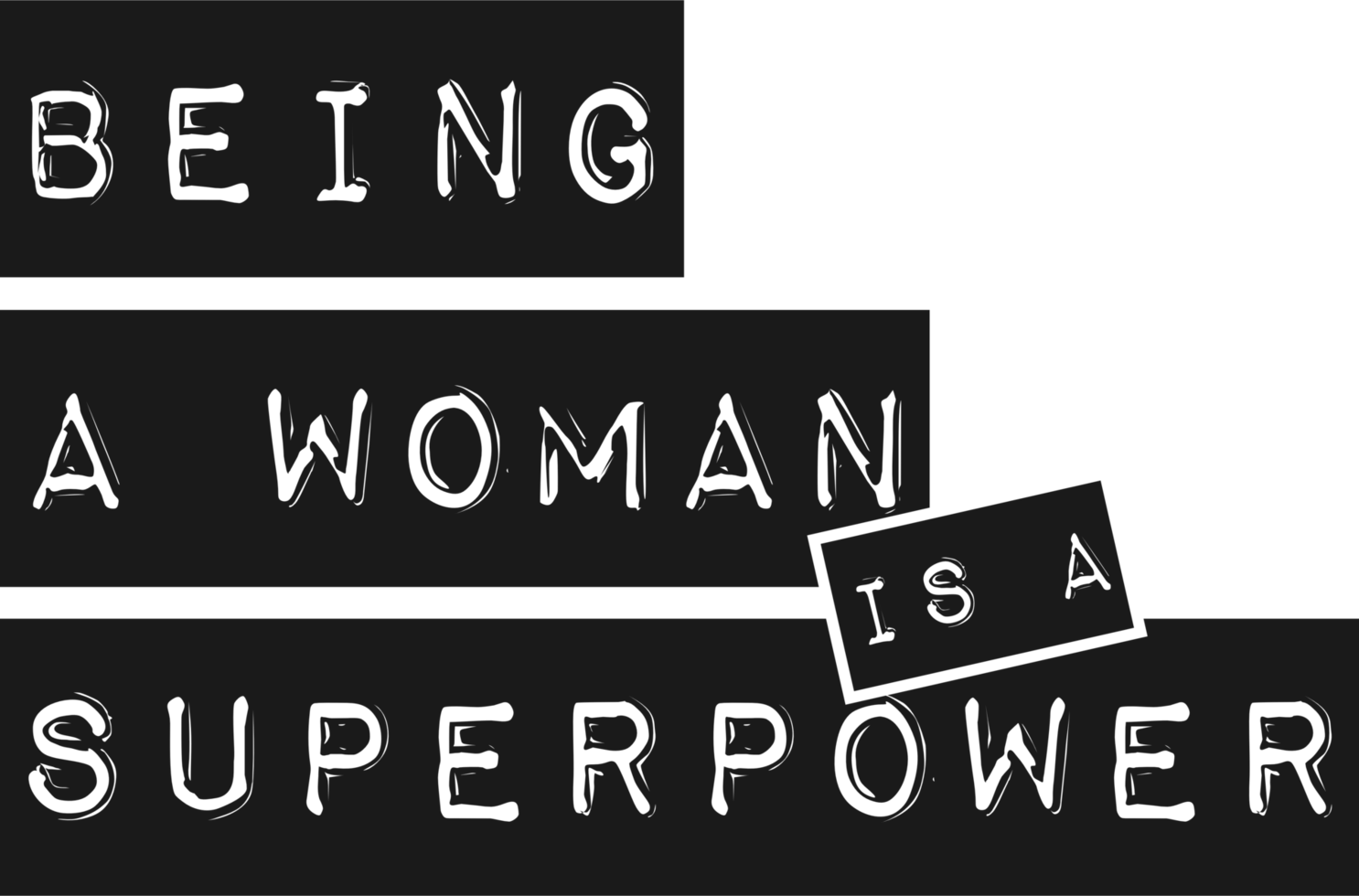 Being a Woman is a Superpower, Motivational Typography Quote Design. png