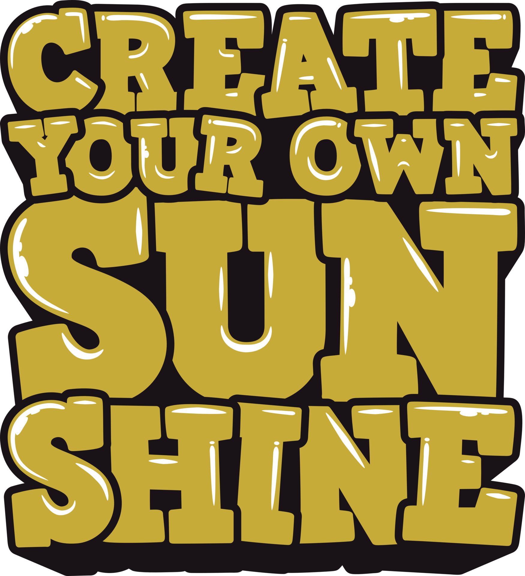 Create Your Own Sunshine, Motivational Typography Quote Design