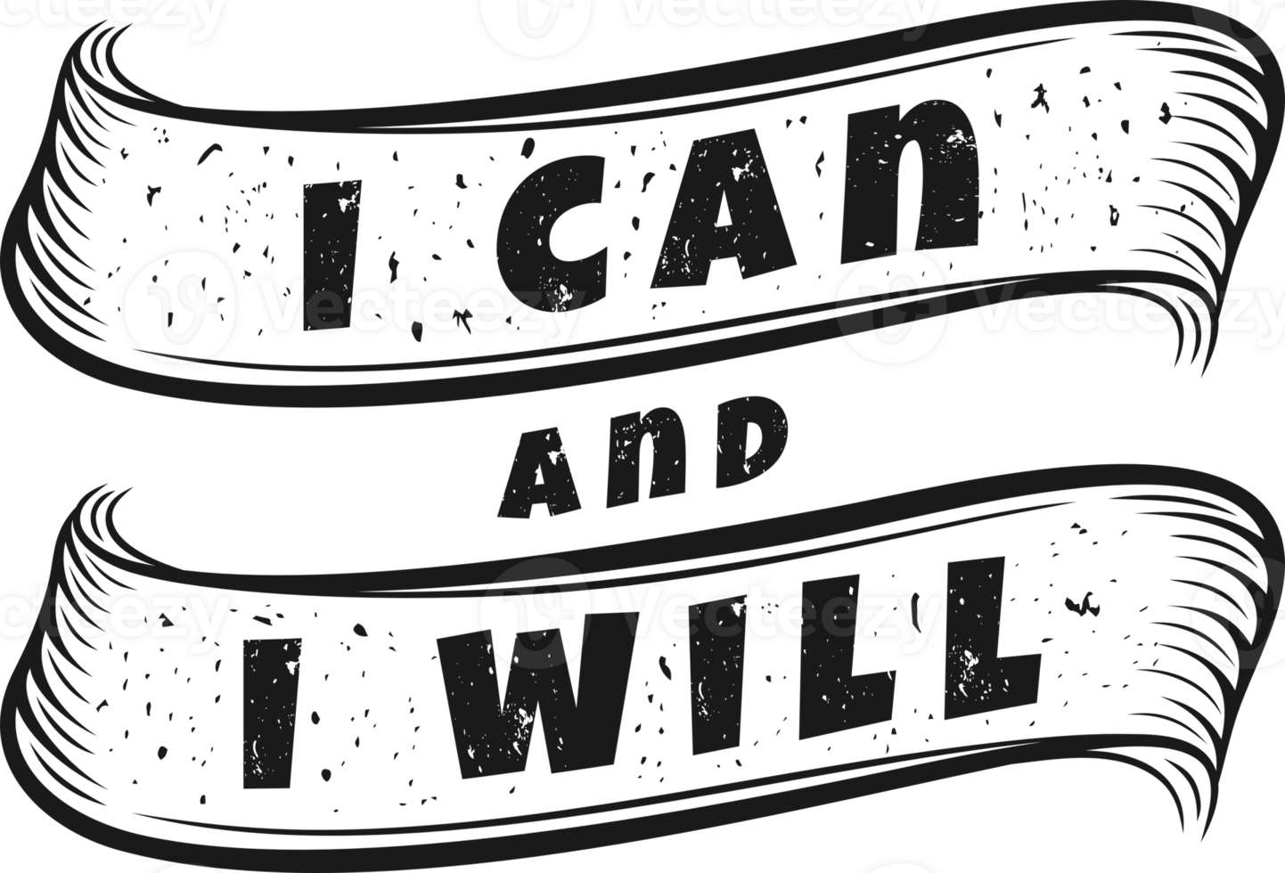 I Can and I Will, Motivational Typography Quote Design. png