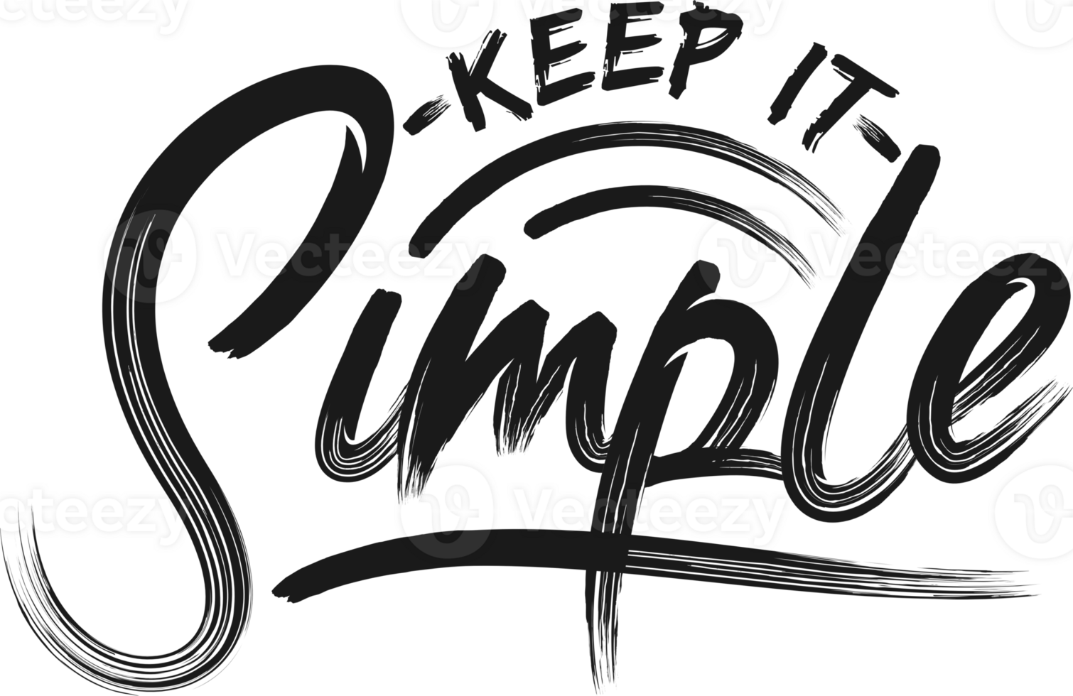 Keep It Simple, Motivational Typography Quote Design. png