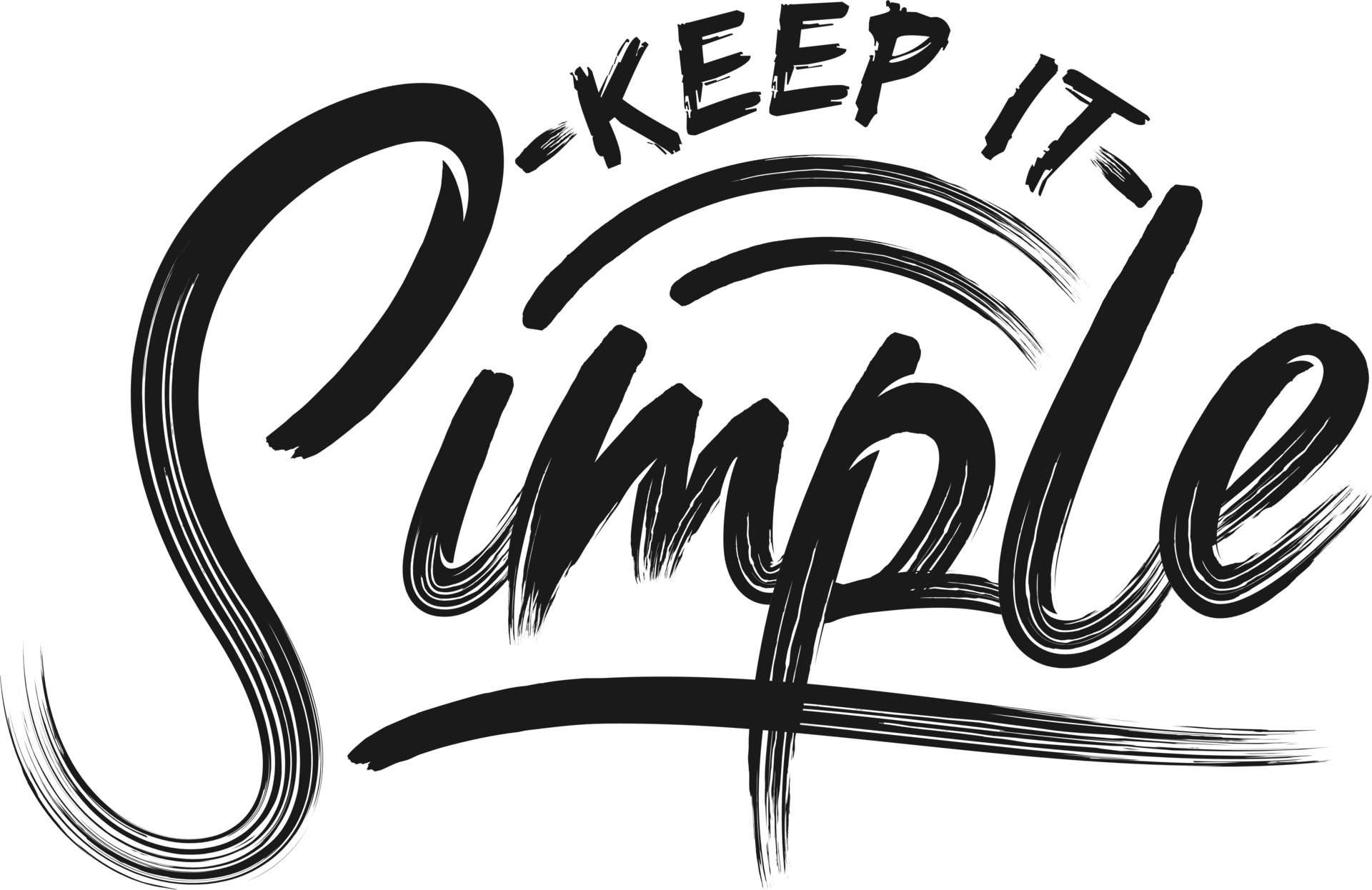 Keep it simple motivational typography quote design 26565629 png