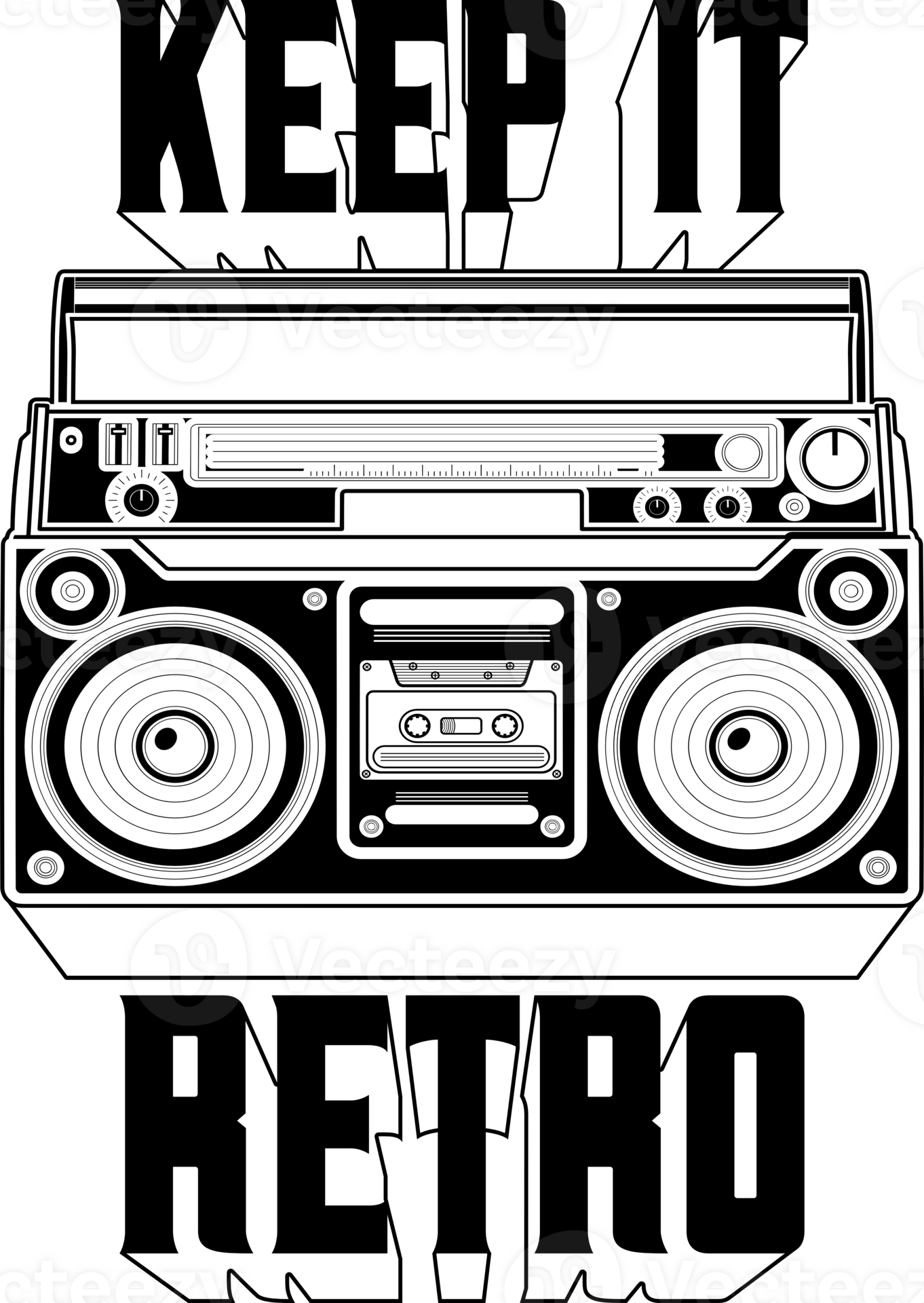 Keep It Retro, Music Typography Quote Design. 26565719 PNG