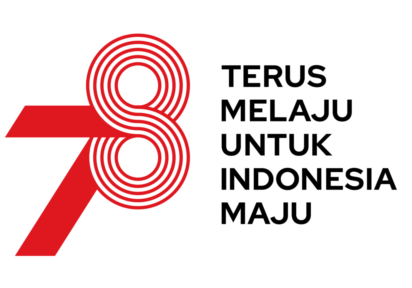 il ufficiale logo di dell'Indonesia 78 ° indipendenza giorno png