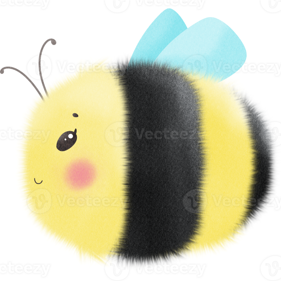 Cute happy bee png