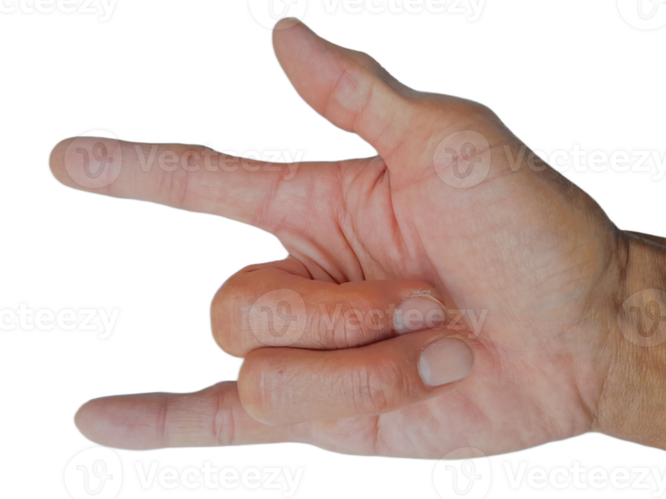 Man hand isolated Transparent png