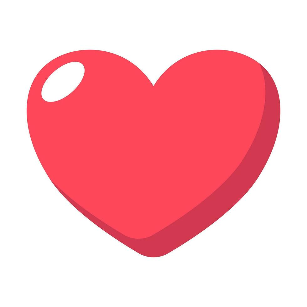 Heart and love illustration vector graphic icon