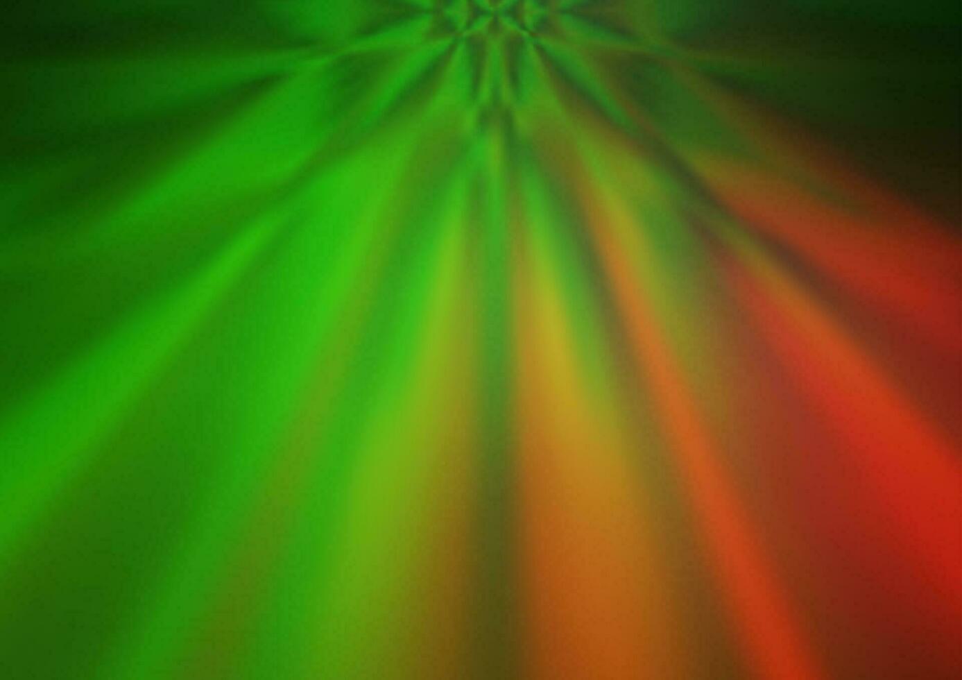 Dark Green, Red vector blurred shine abstract pattern.