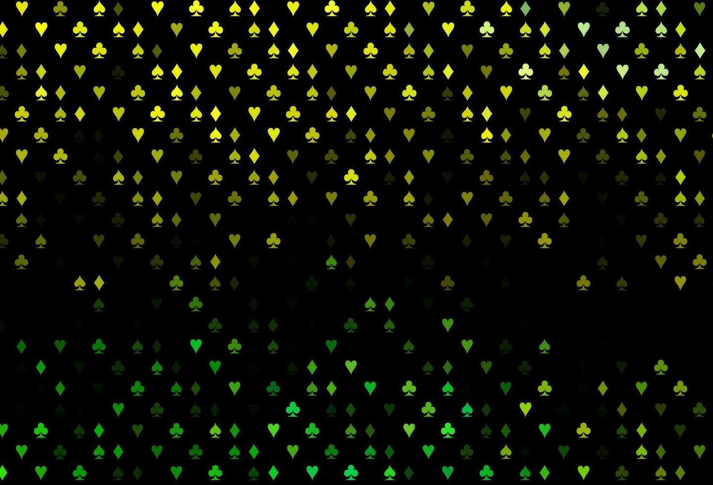 Dark Green, Yellow vector template with poker symbols.