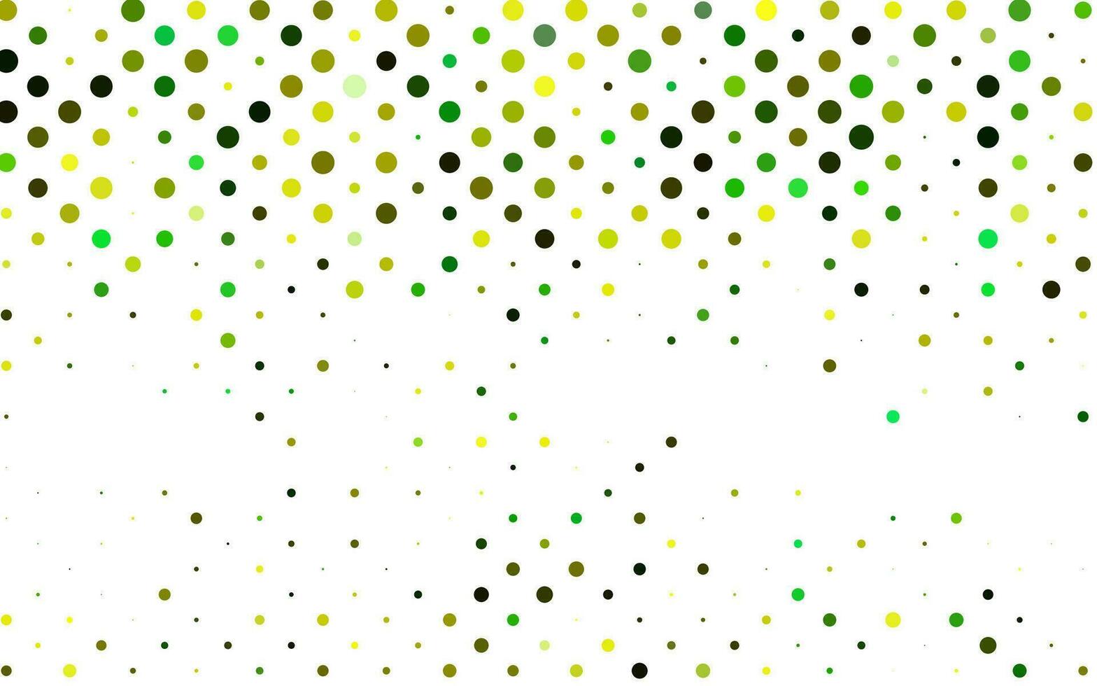 Light Green, Yellow vector background with bubbles.