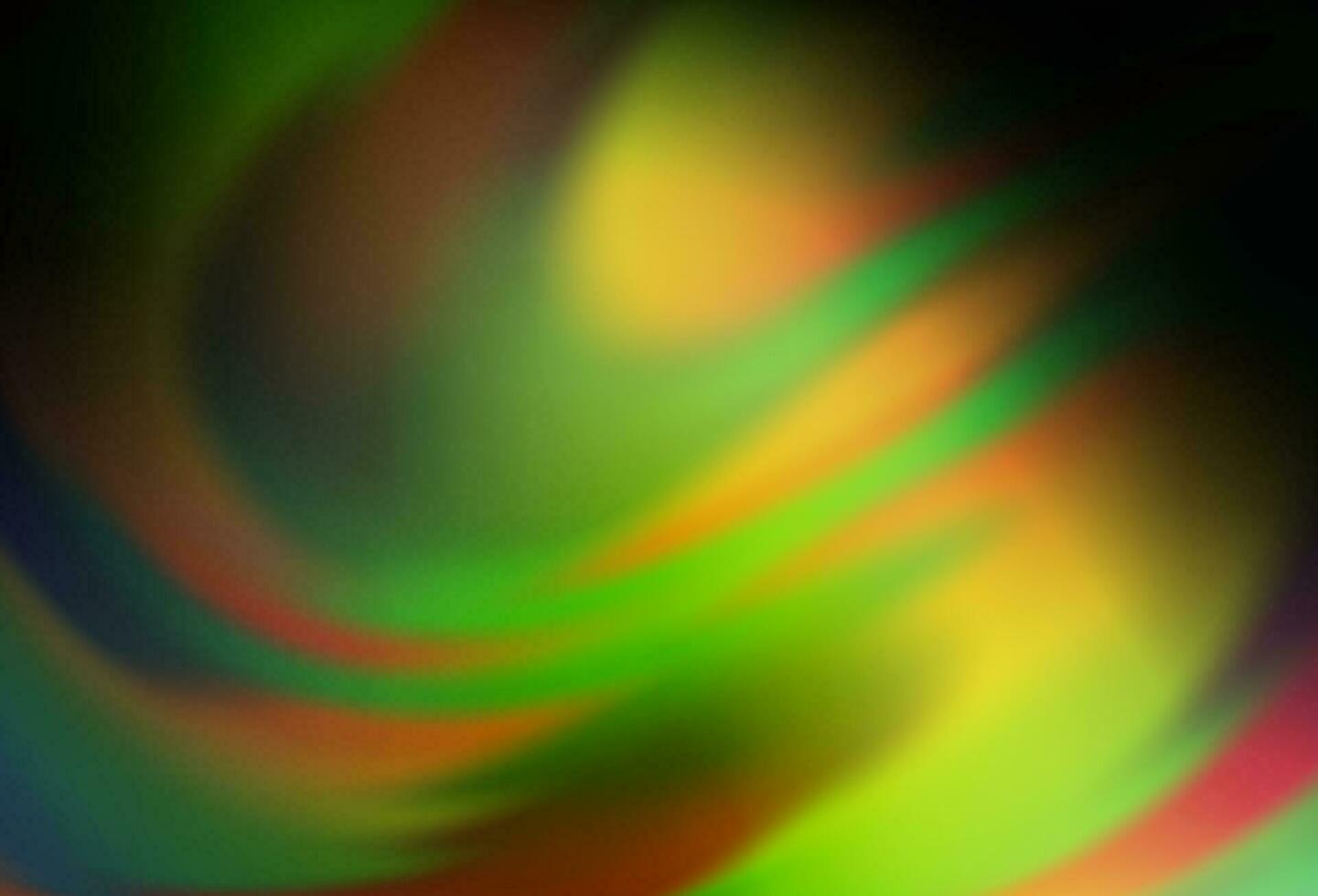 Dark Green, Yellow vector blurred shine abstract template.