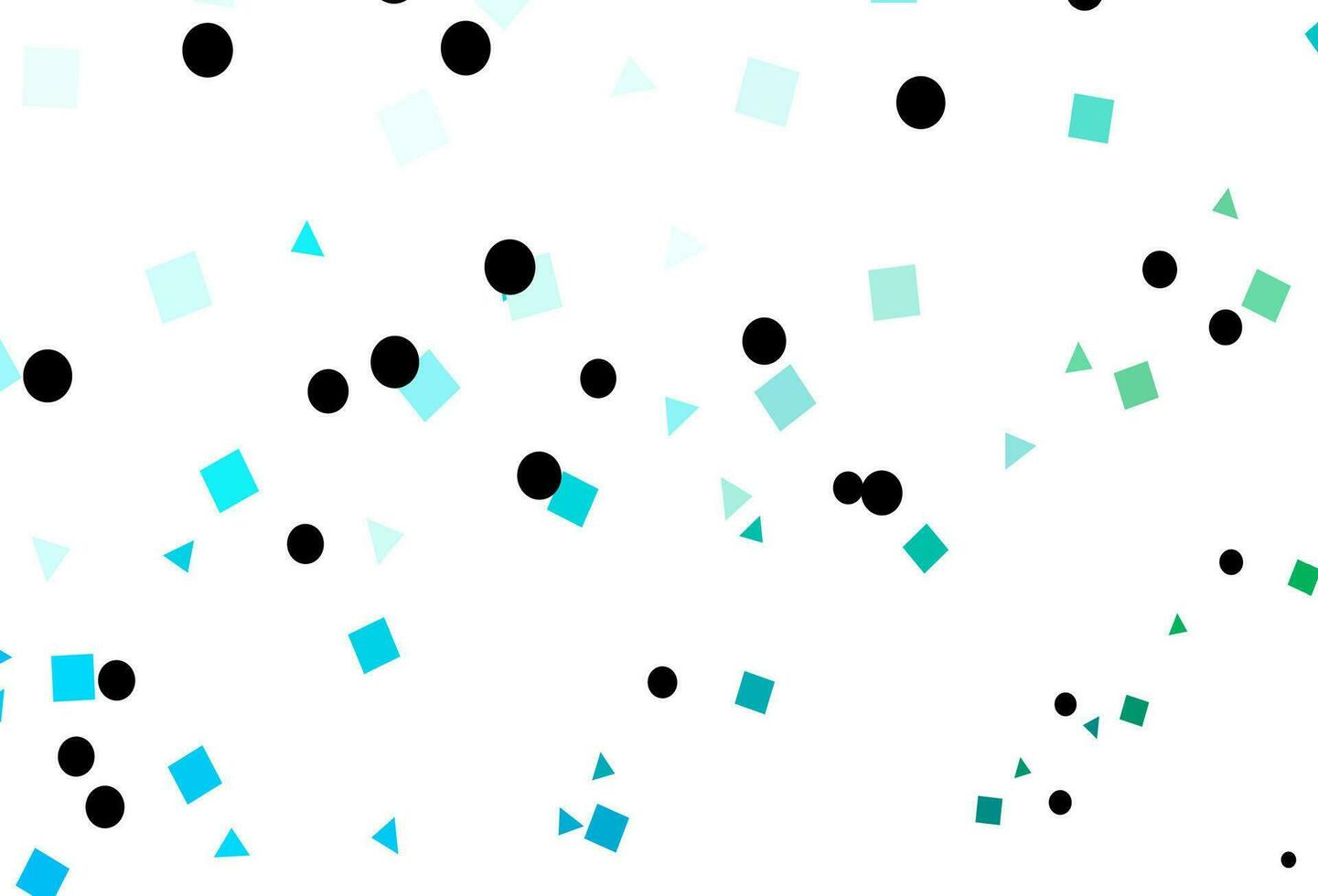 Light Blue, Green vector template with crystals, circles, squares.