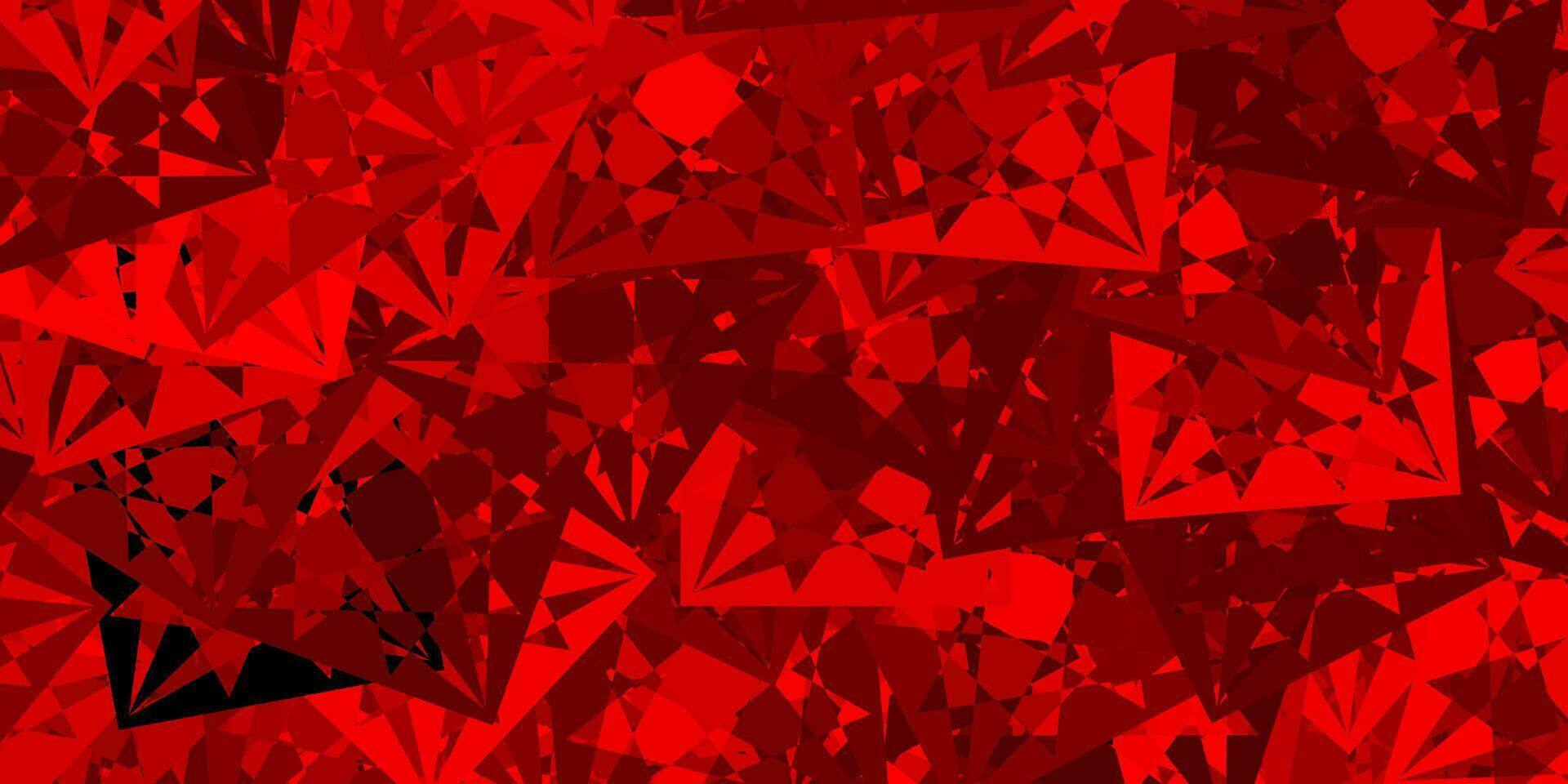 Light Red vector backdrop with triangles, lines.