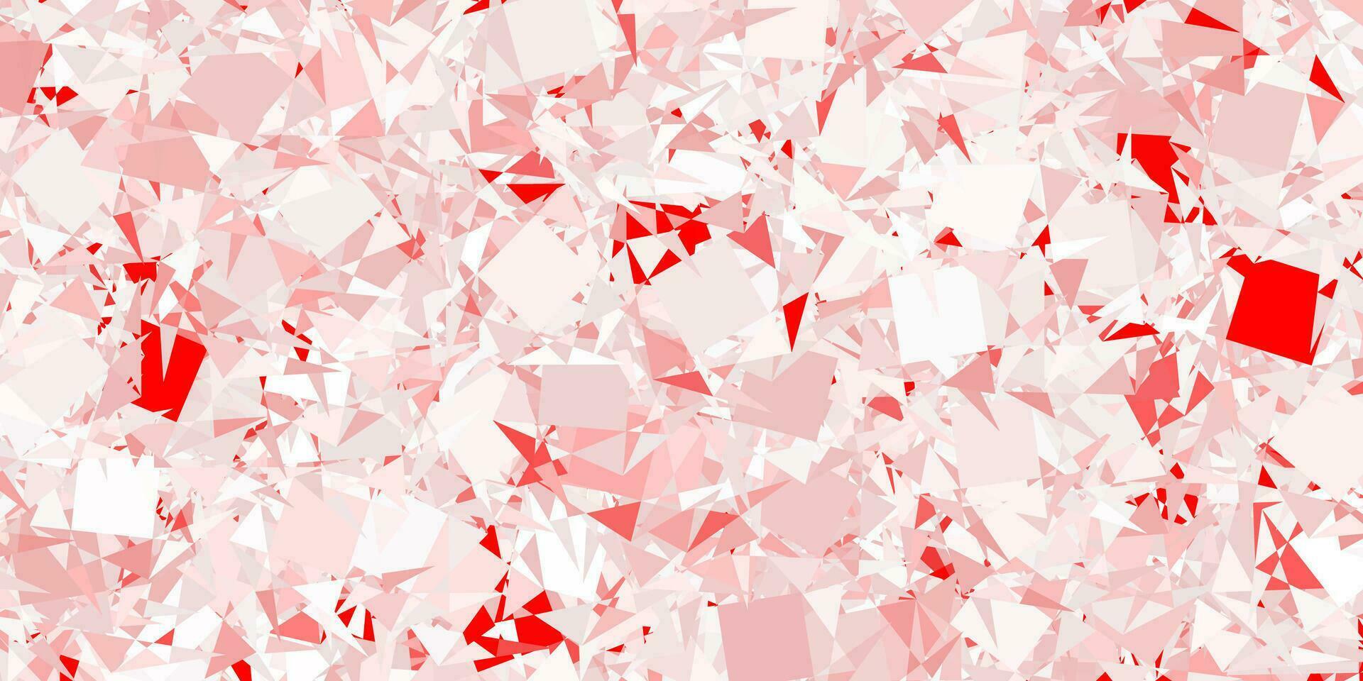 Light Red vector pattern with polygonal shapes.