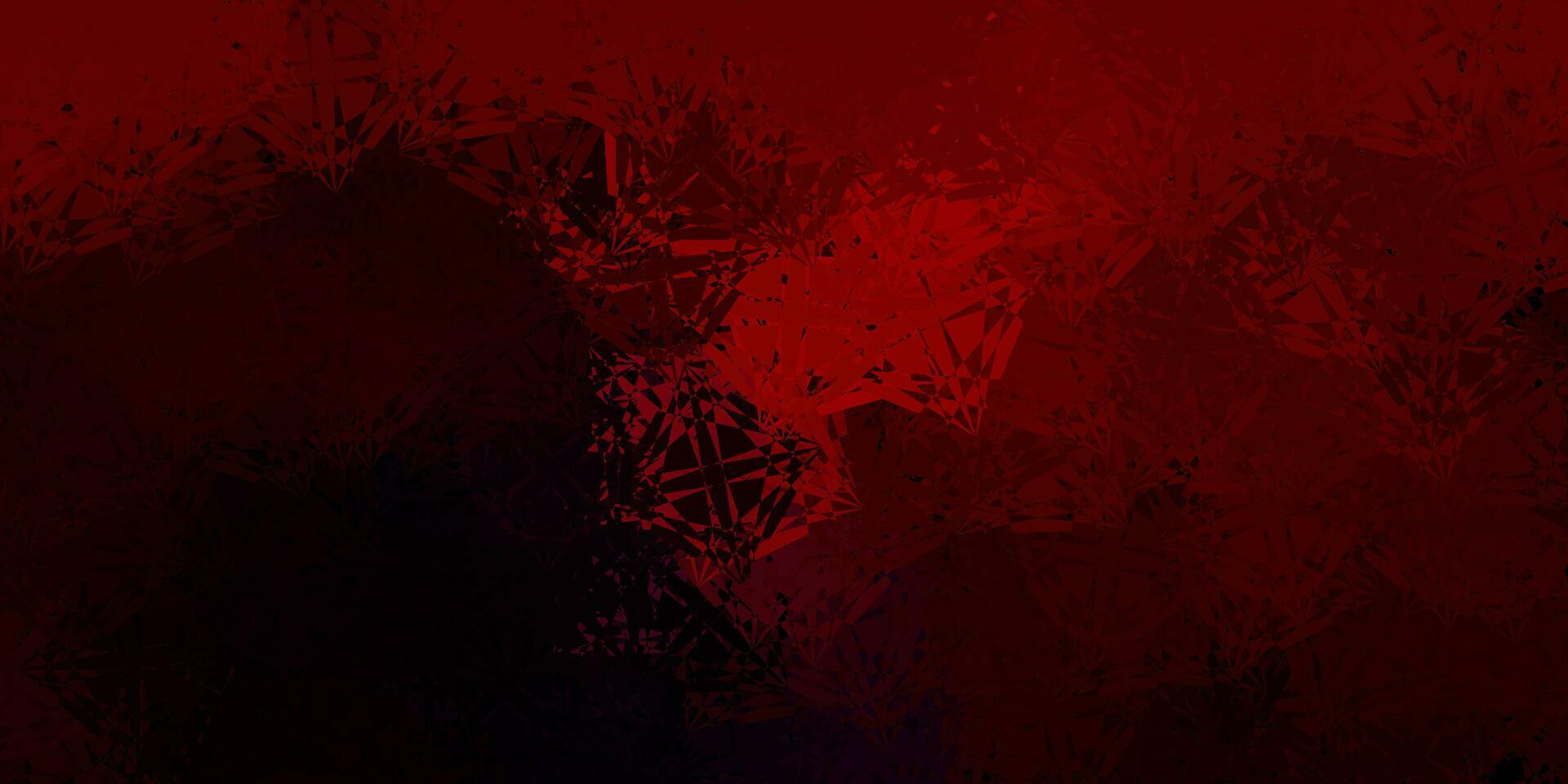 Dark Red vector background with triangles.