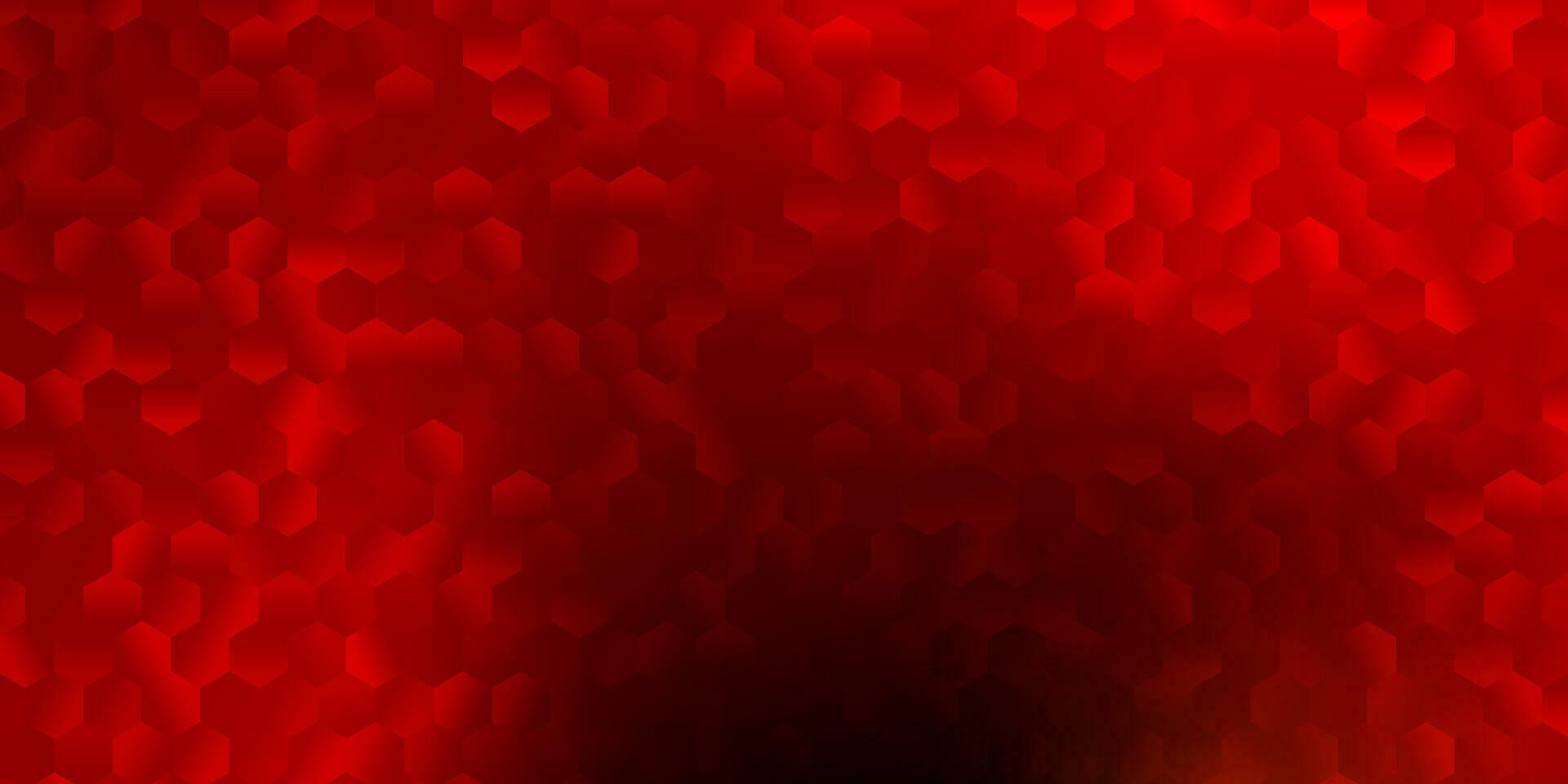 Dark red, yellow vector layout with shapes of hexagons.