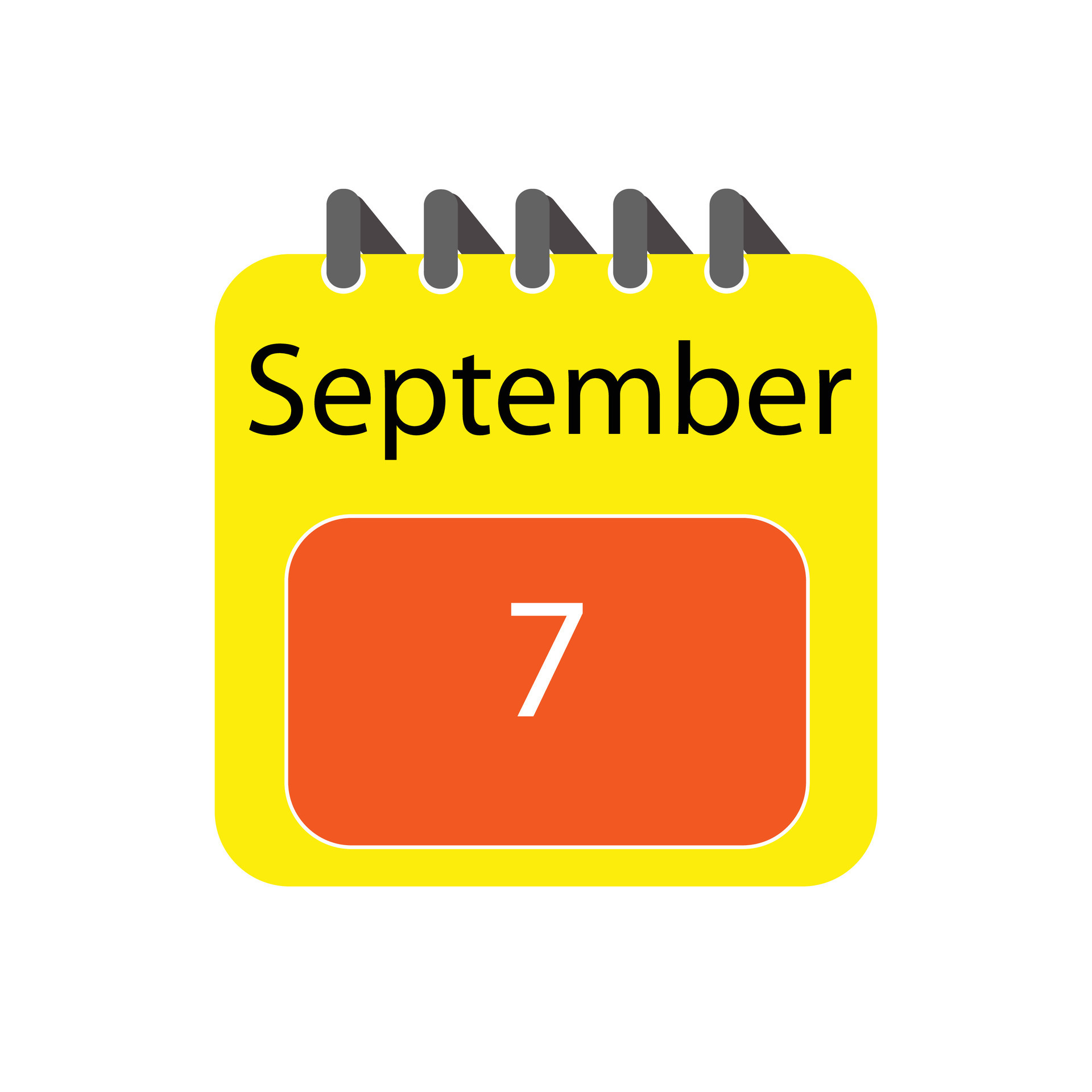 September 7 Daily Calendar Icon 26566527 Vector Art at Vecteezy