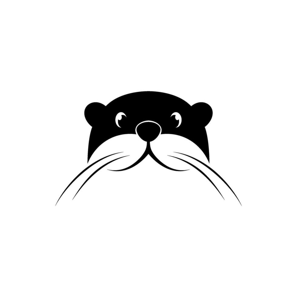 otter head vector logo