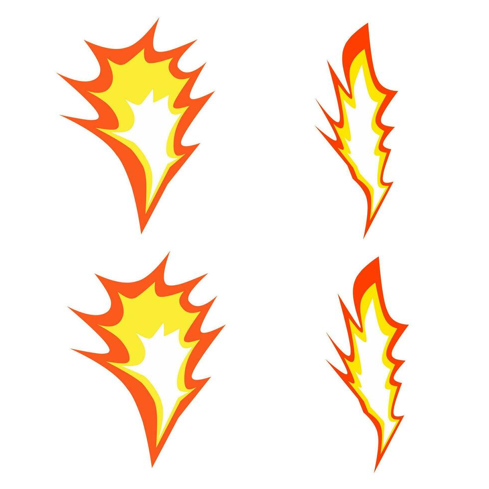 illustration of fire on a white background vector