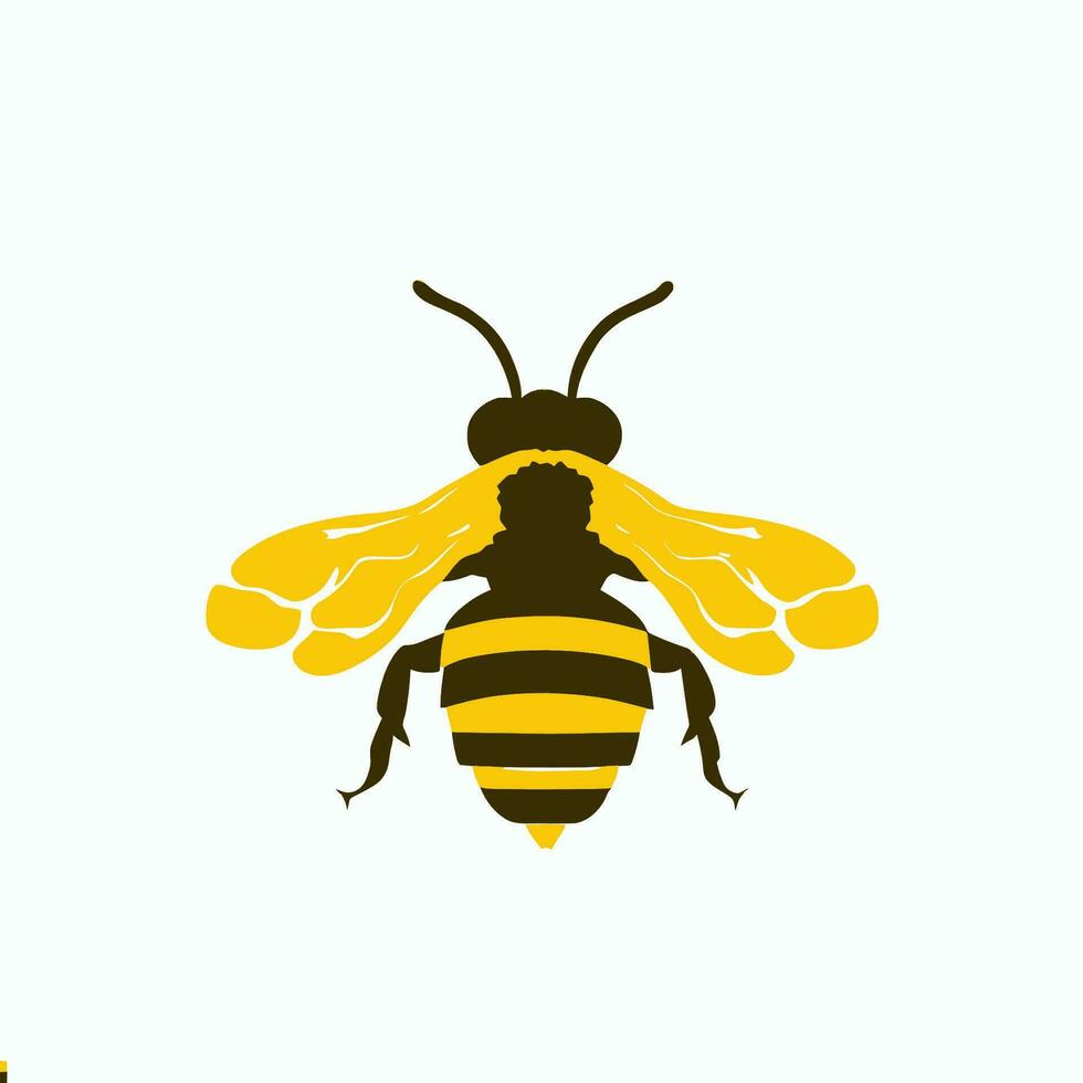 Bee vector, Vector Image of Bee, yellow and black color theme