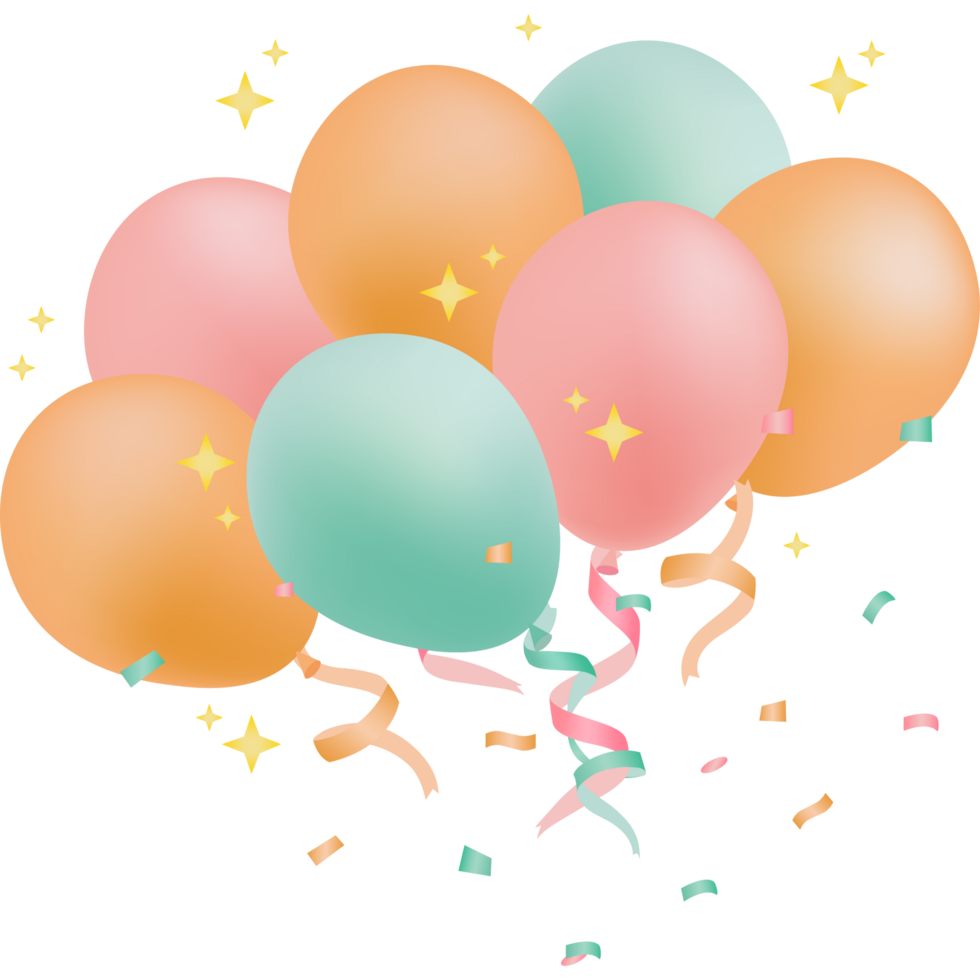 Bunch of Balloons Party PNG Illustrations