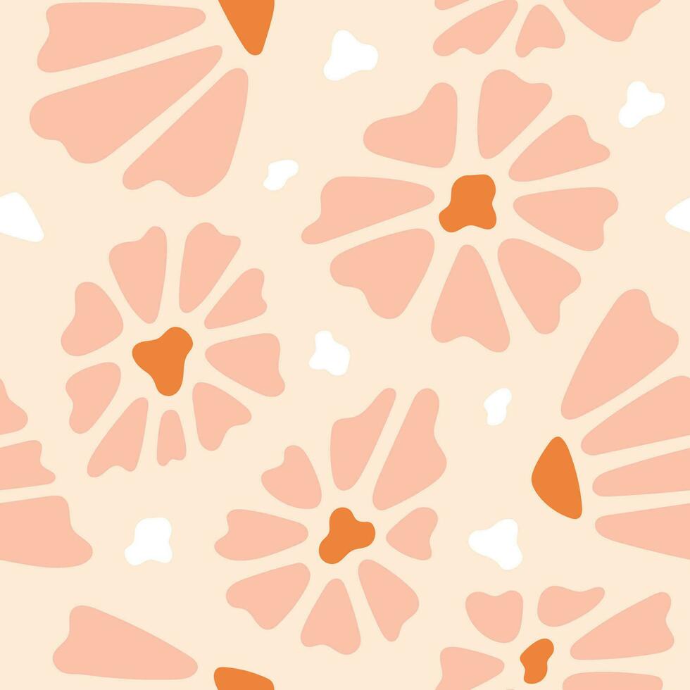 Groovy pattern. Simple daisy, retro cute floral print, summer or spring 60s flower power, bold and bright 70s fun pop, art hippy stationery, psychedelic fabric, gift paper. Vector seamless background 26566981 Vector groovy-pattern-simple-daisy-retro-cute-floral-print-summer-or-spring-60s-flower-power-bold-and-bright-70s-fun-pop-art-hippy-stationery-psychedelic-fabric-gift-paper-vector-seamless-background-26566981-vector